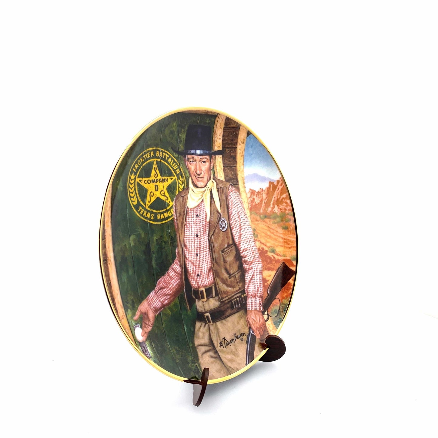 John Wayne | Long Arm Of The Law | Franklin Mint Collectors Plates Series | 8 in. | EUC