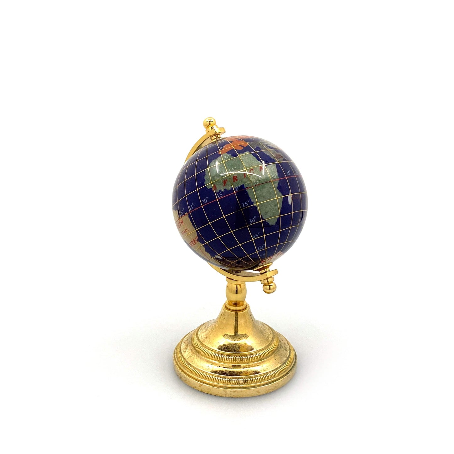Terrestrial Earth Spinning Desk Globe - Paperweight - 6” Pre-Owned