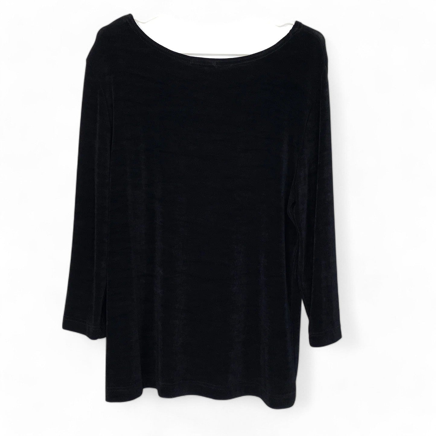 Softwear by Mark Singer Women's Black Long Sleeve Pullover Shirt - Size L - Pre-Owned