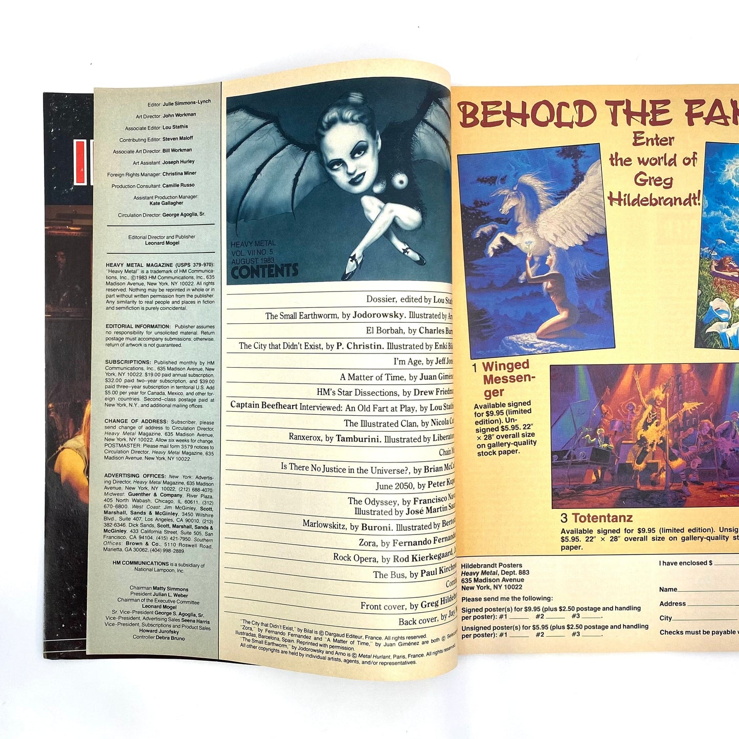 HEAVY METAL Adult Illustrated Fantasy Erotic Magazine | Vintage | GUC | August 1983