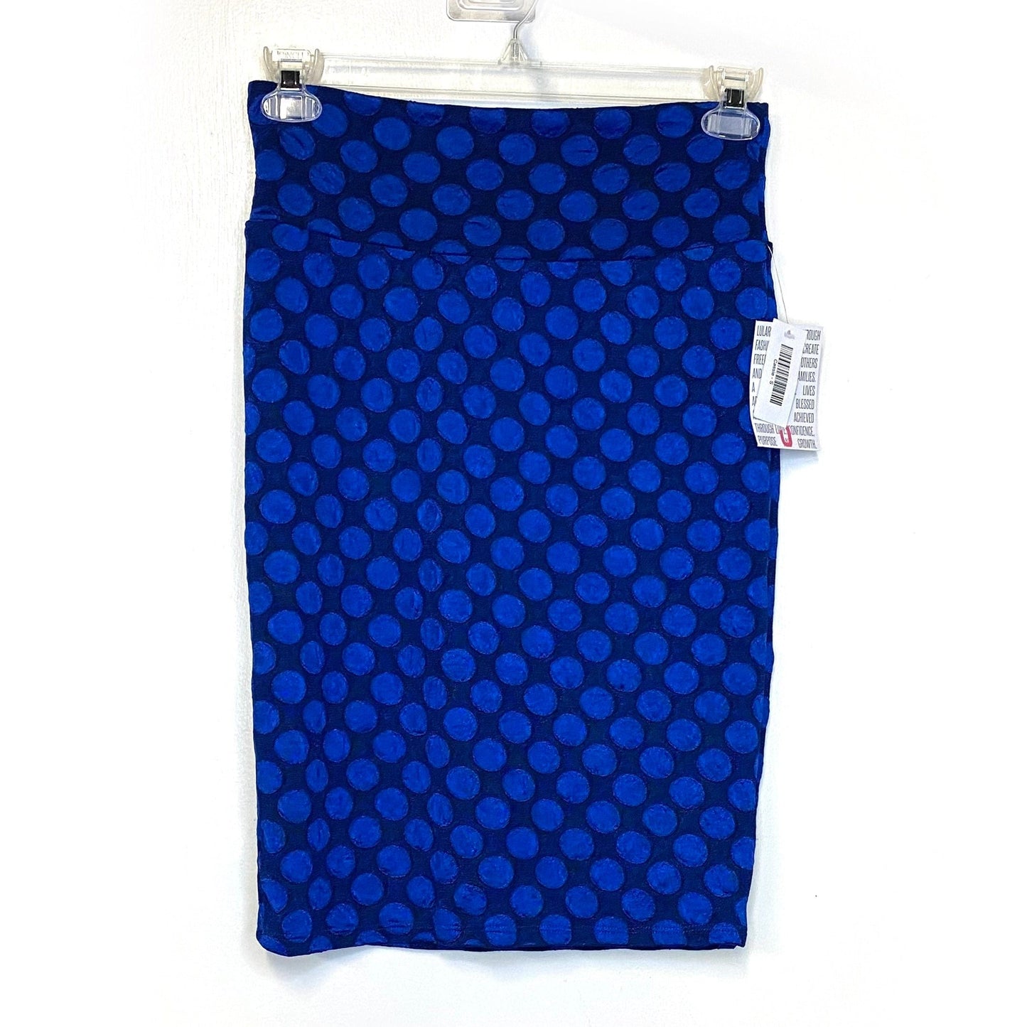 LuLaRoe Womens S Polka Dots Cobalt Blue/Blue Cassie Skirt NWT