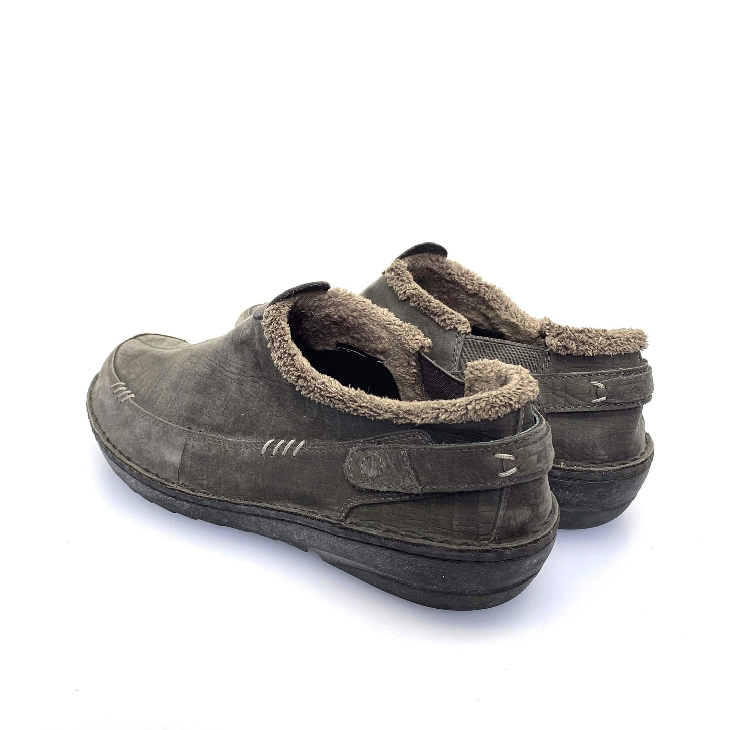 Teva Womens 8.5 Beluga Kiru Gray Nubuck Lined Mocs Shoes Spider Soles