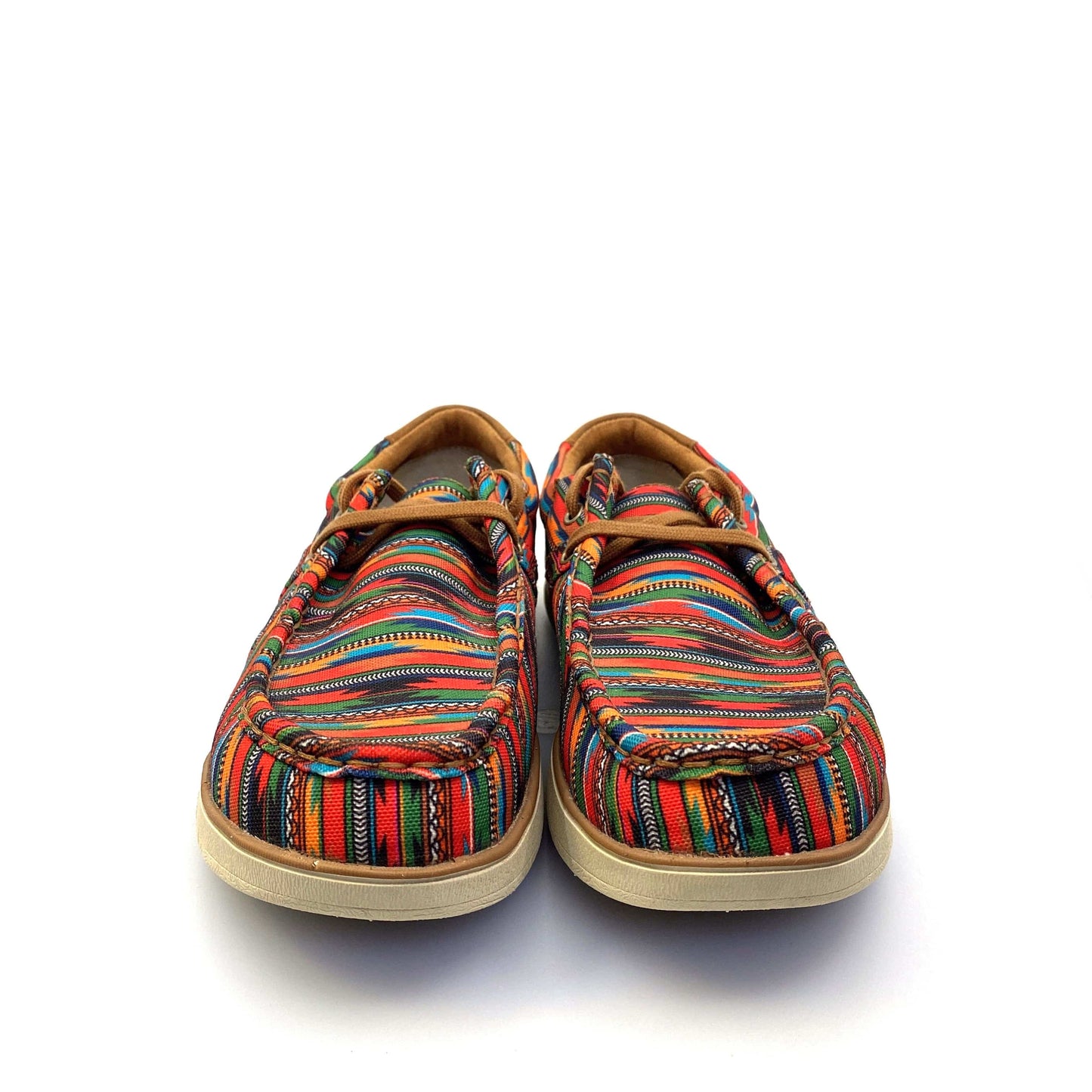 Rank•45 Mens 10D Griffin 3 Multicolor Southwestern Moc Toe Canvas Shoes Pre-Owned