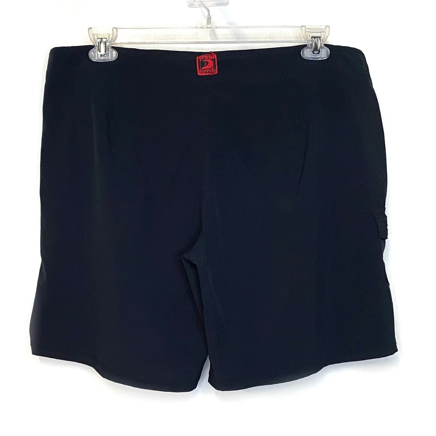 Maui Rippers Womens Drawstring Swim Trunks Shorts Size 16 Black Pre-Owned