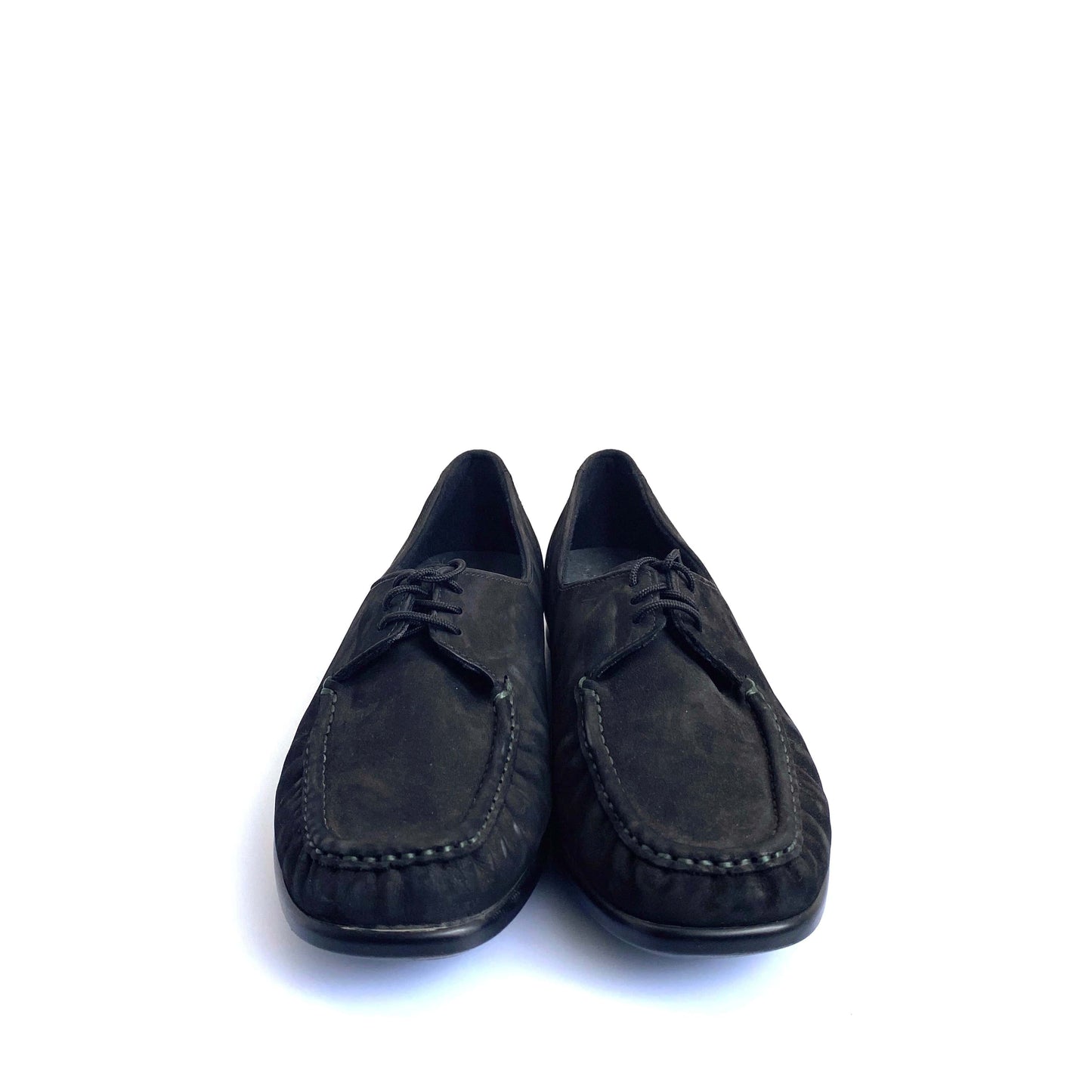 SAS Womens Petra Lace-Up Loafer Size 11 Charcoal Black Leather Shoes Tripad Comfort Walking Pre-Owned