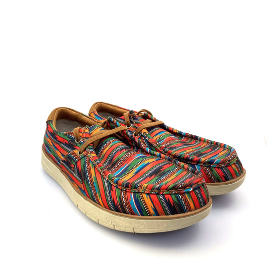 Rank•45 Mens 10D Griffin 3 Multicolor Southwestern Moc Toe Canvas Shoes Pre-Owned