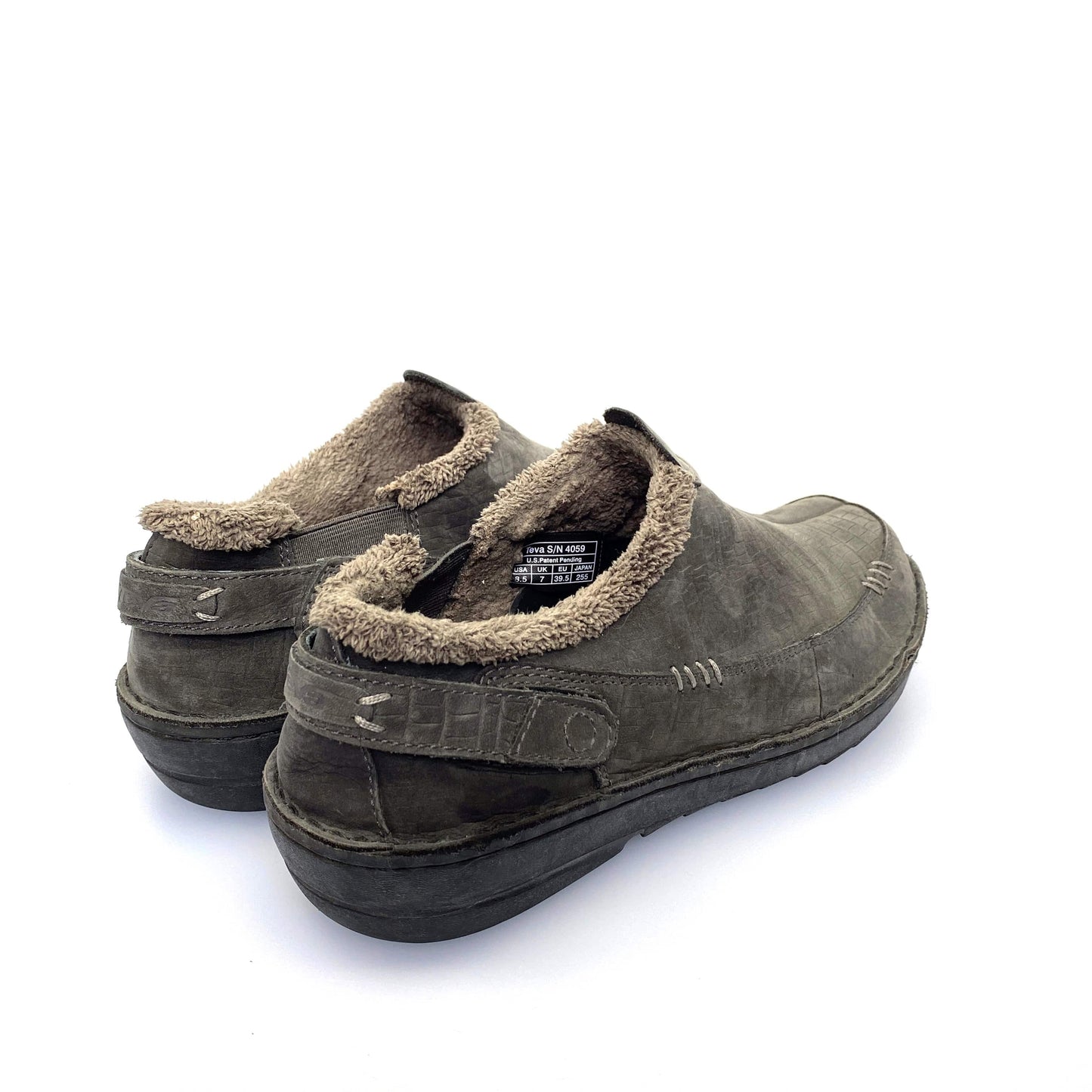 Teva Womens 8.5 Beluga Kiru Gray Nubuck Lined Mocs Shoes Spider Soles
