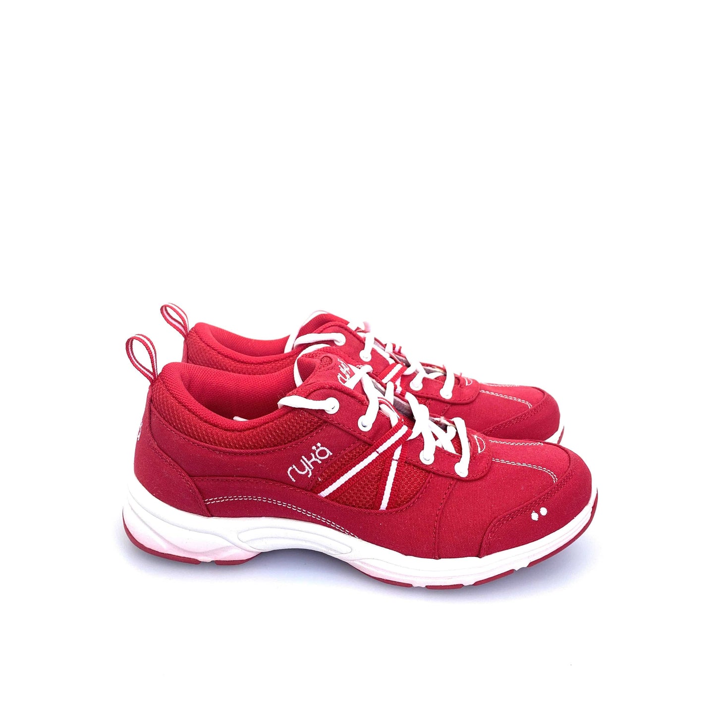 Rykä Crimson Red Tempo Walking Shoe, Size 6.5M Red/White Lace Up Shoes NEW