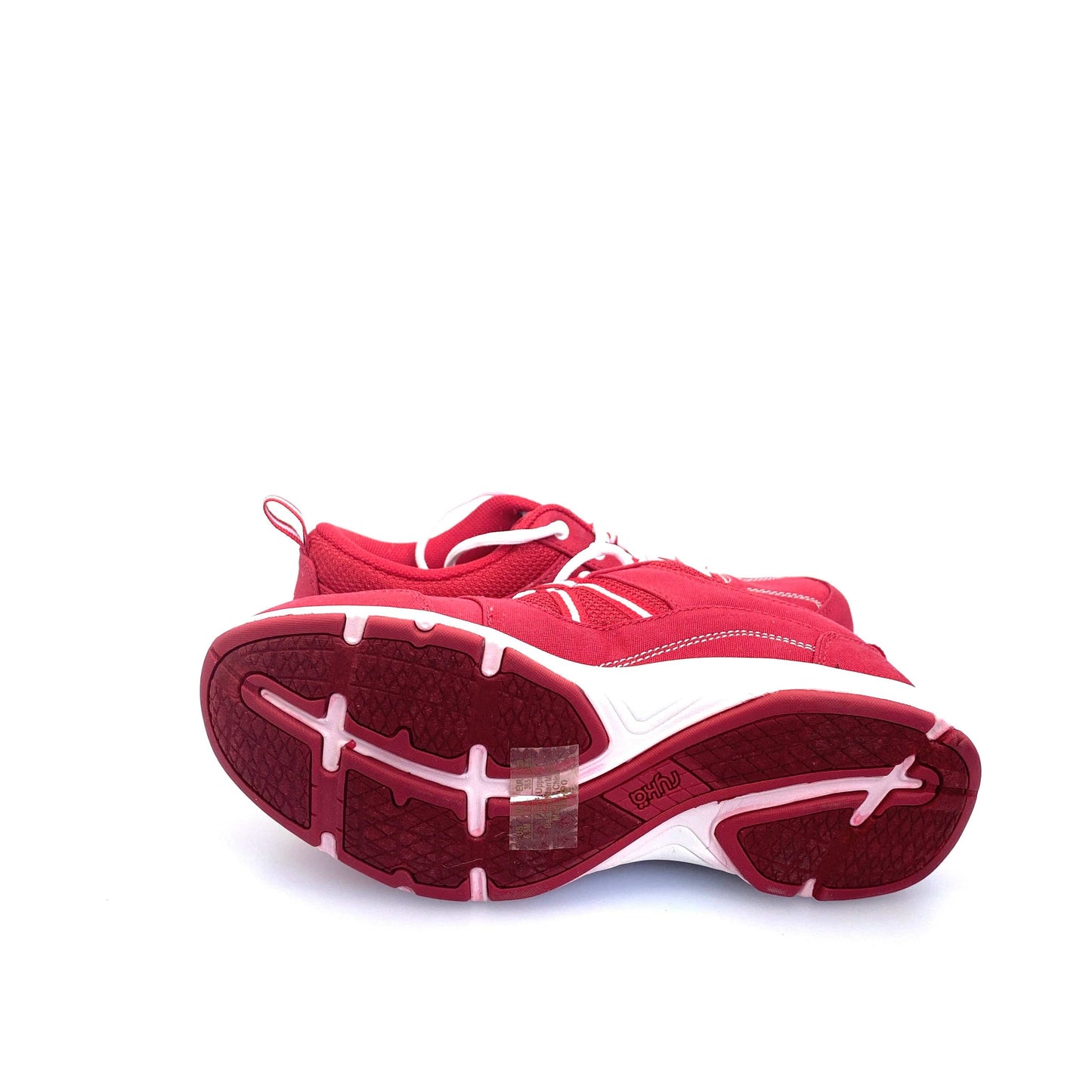 Rykä Crimson Red Tempo Walking Shoe, Size 6.5M Red/White Lace Up Shoes NEW