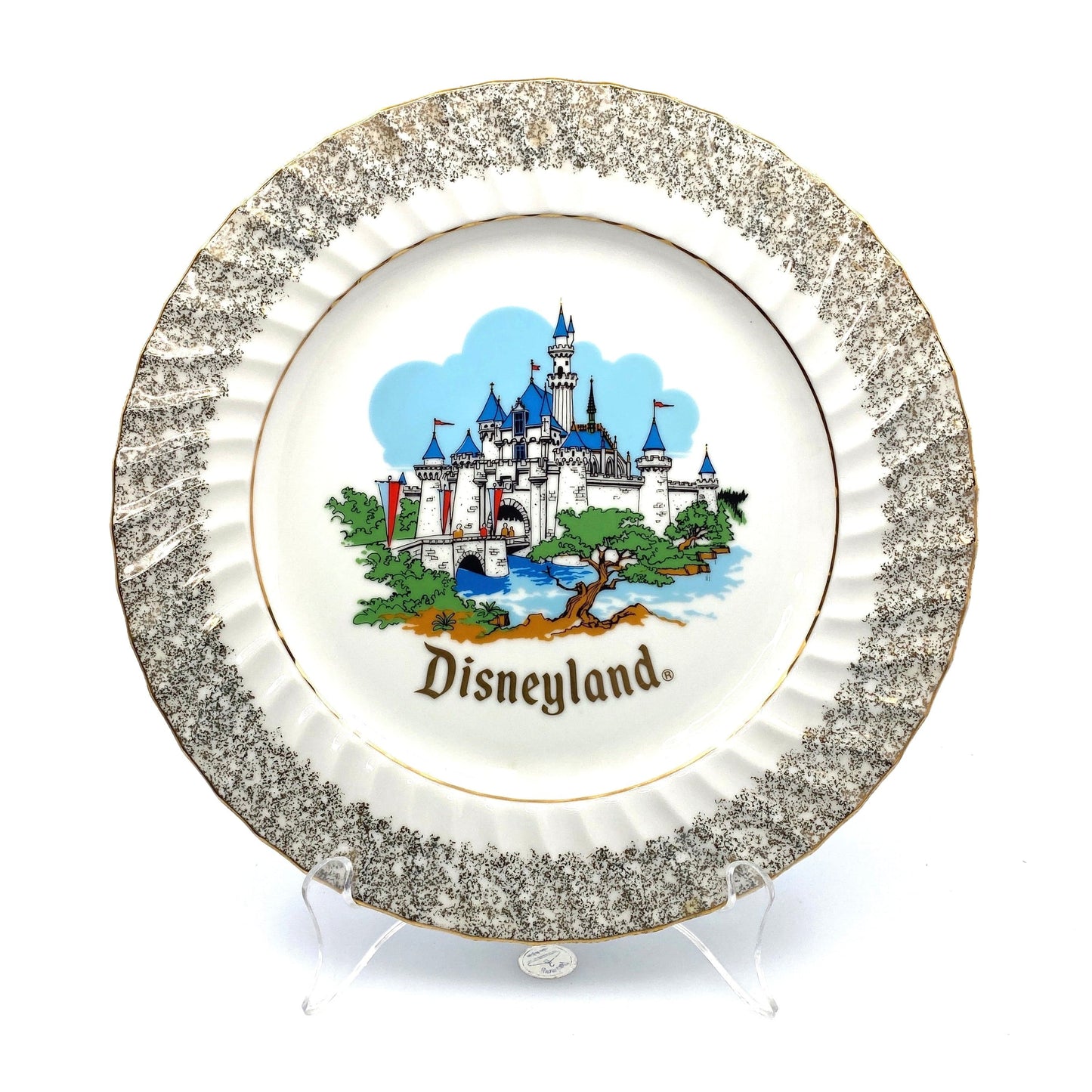 Vintage Disneyland Walt Disney Parks Collectible Souvenir Collectible Plate, White - 8” Pre-Owned
