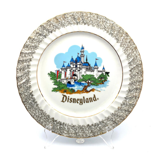 Vintage Disneyland Walt Disney Parks Collectible Souvenir Collectible Plate, White - 8” Pre-Owned