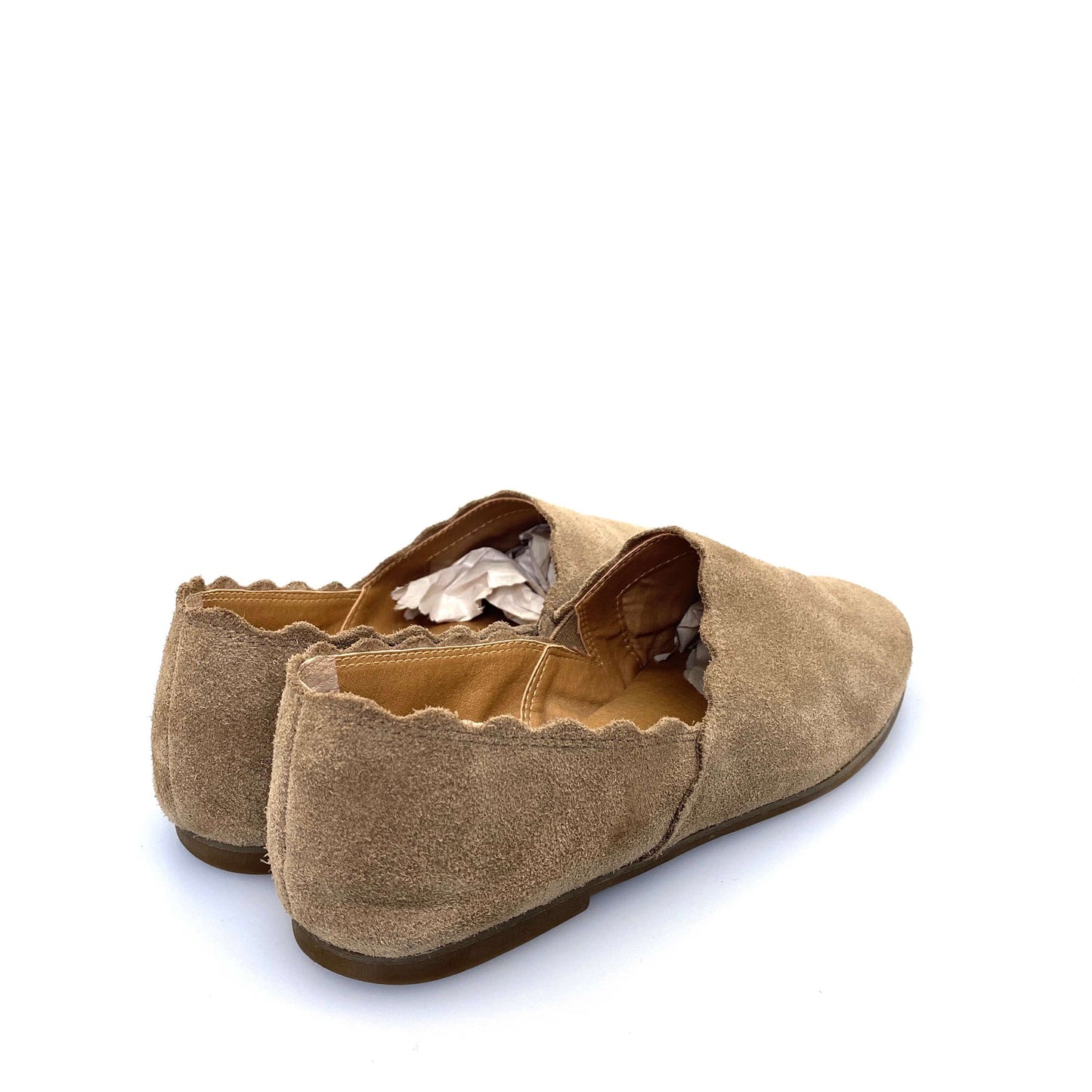 Lucky Brand | Womens Stonerock Cloeey Leather Flats Shoes | Color: Beige | Size: 8.5M
