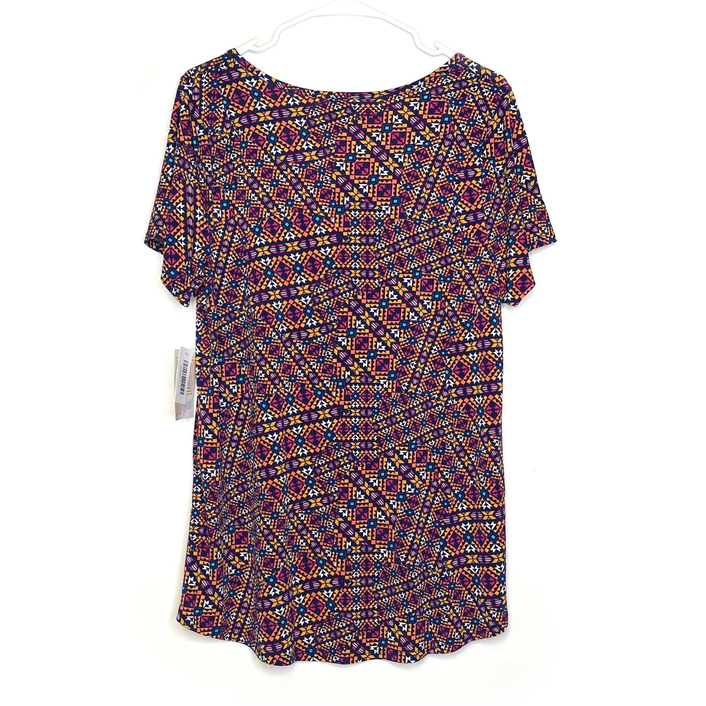 LuLaRoe Womens L Red/Orange/Blue Classic T Geometric T-Shirt S/s NWT