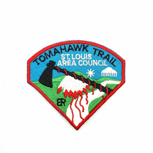 Vintage Boys Scouts of America “Tomahawk Trail St Louis Area Council” Badge Patch Diamond NEW