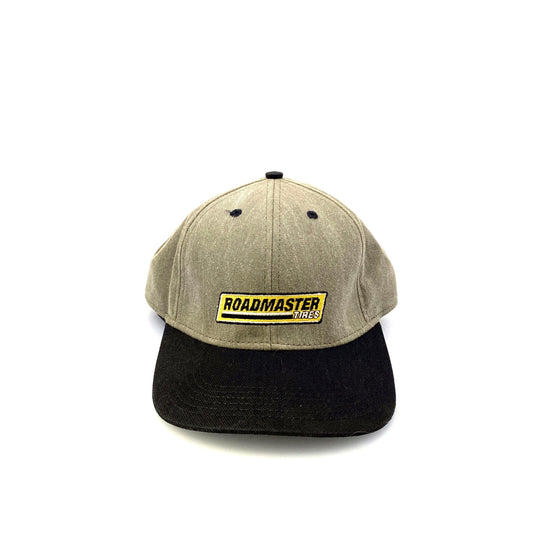 Roadmaster Tires Mens Beige/Black Baseball Hat Cap Adjustable Clasp NEW