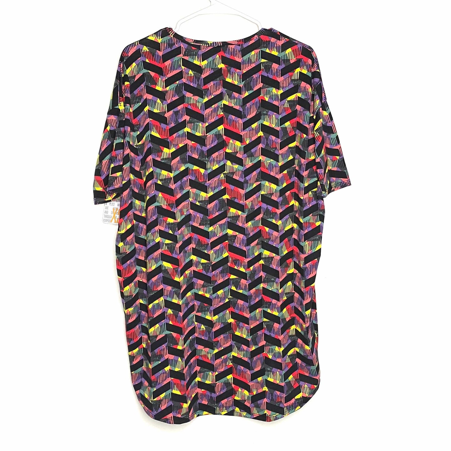 LuLaRoe | Chevron Irma S/s Tunic Top | Color: Black/Multicolor | Size: XS | NWT