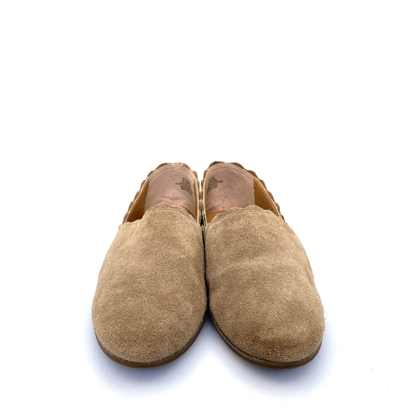 Lucky Brand | Womens Stonerock Cloeey Leather Flats Shoes | Color: Beige | Size: 8.5M