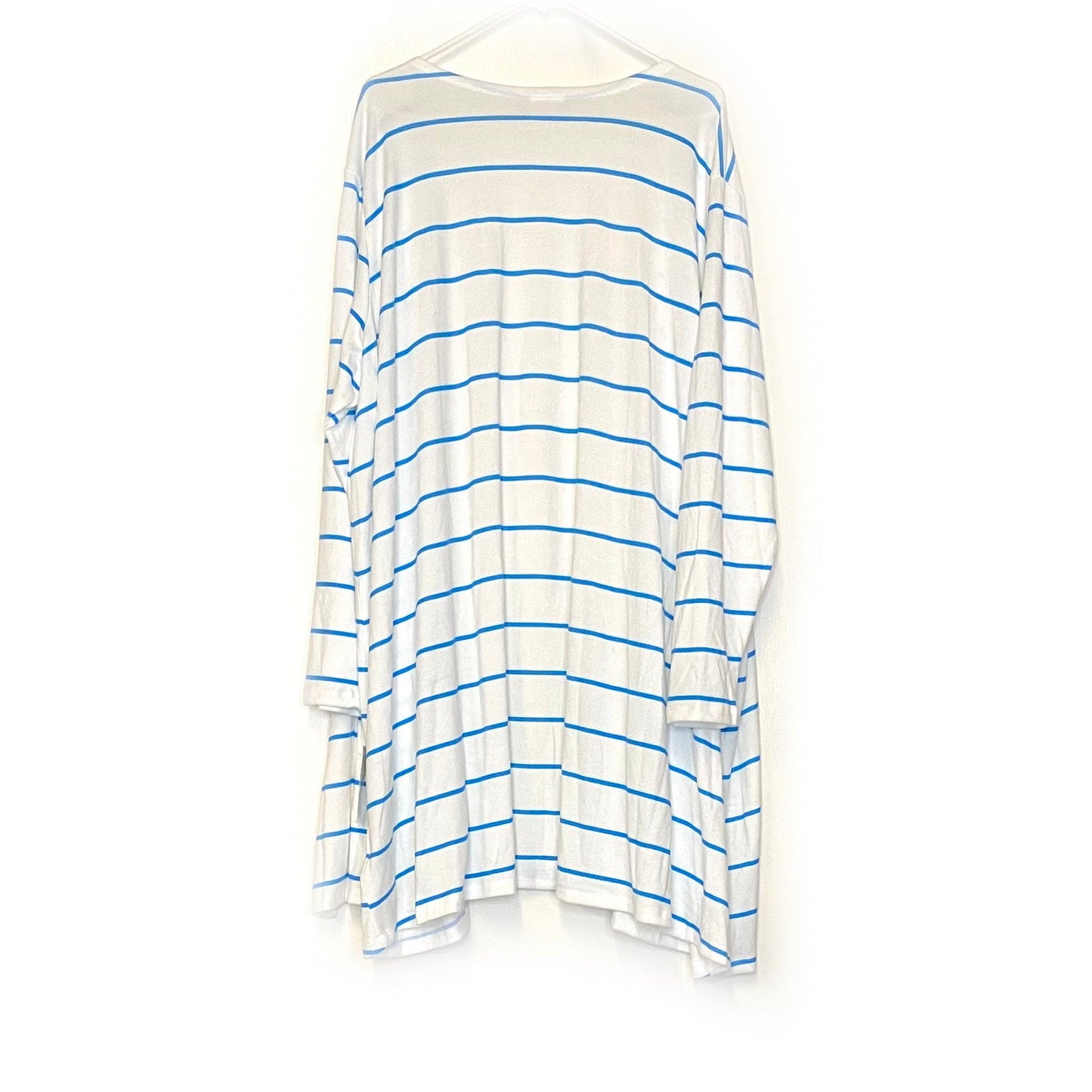 LuLaRoe | White/Blue Caroline Striped Cardigan Sweater | Size: 2XL | L/s | NWT