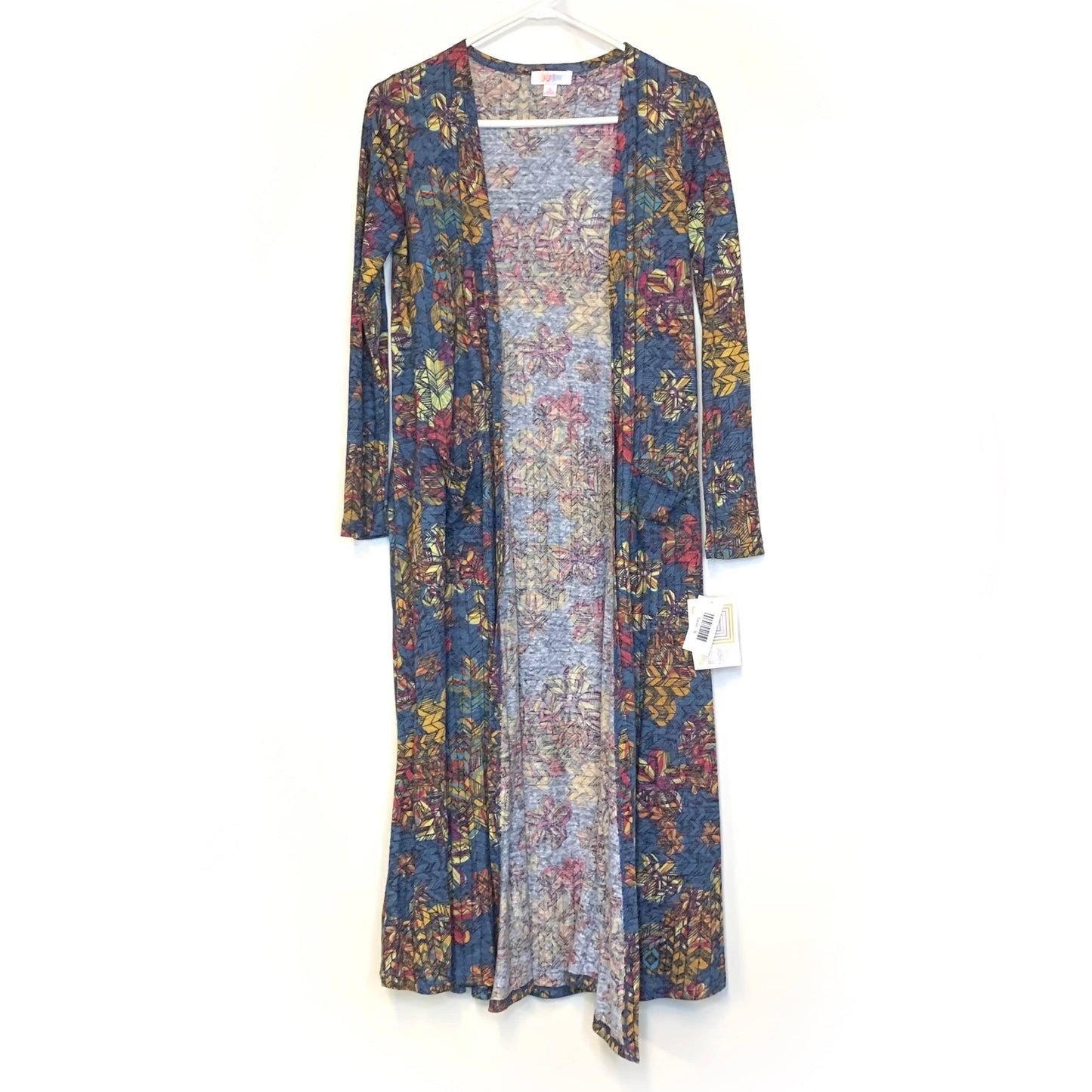 LuLaRoe Womens S Blue/Multicolor Sarah Floral Cardigan L/s NWT