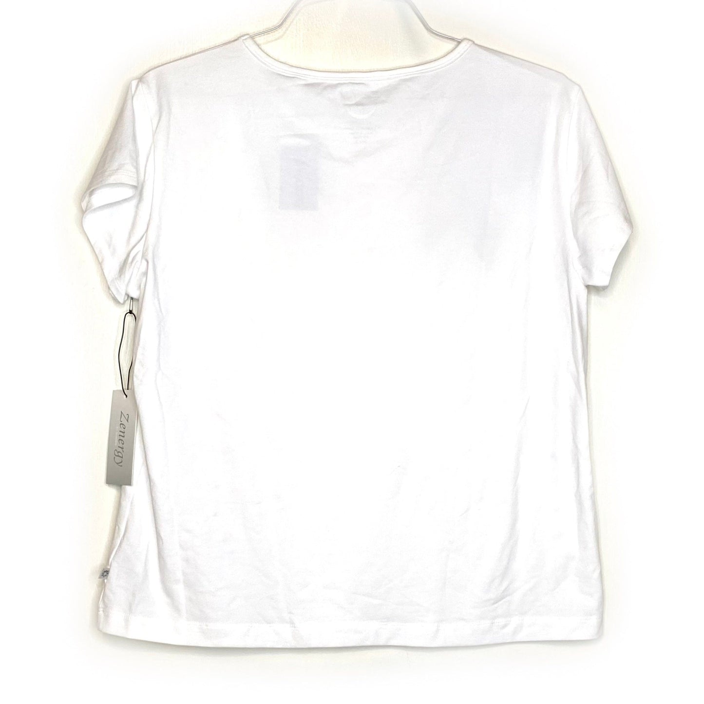Zenergy Chicos Womens Short Sleeve Top Size 3, White - ‘Asian Bloom Osaka’ - NWT