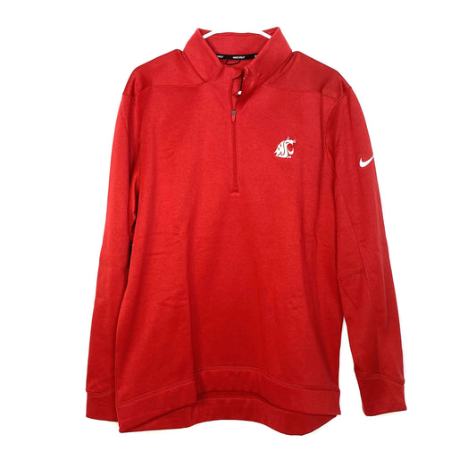 Nike Golf | Mens Washington State Cougars Pullover Sweatshirt 1/4 Zip L/s | Color: Red | Size: L