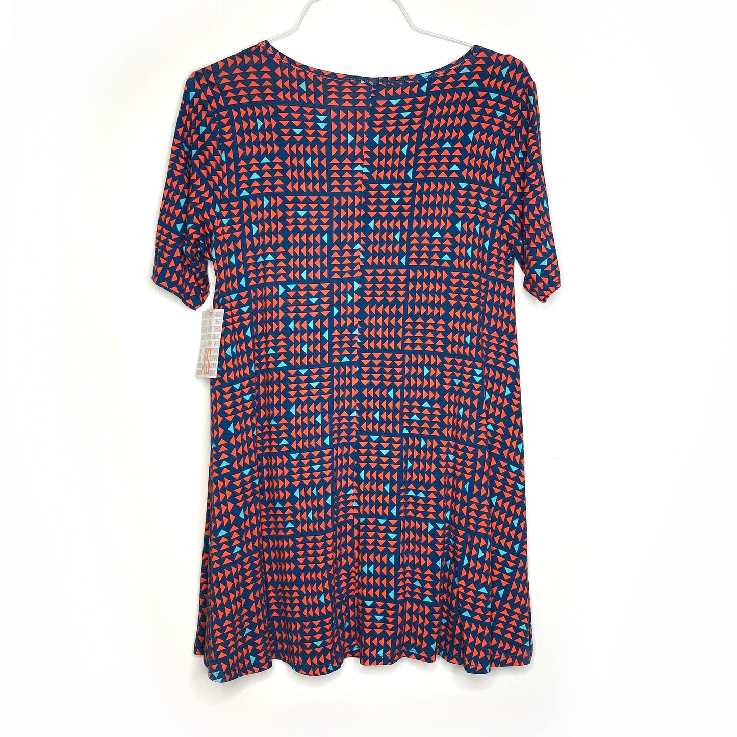 LuLaRoe Vault | Perfect T Swing Top | Size: XS (4-10) | Color: Orange/Blue | Triangles | NWT