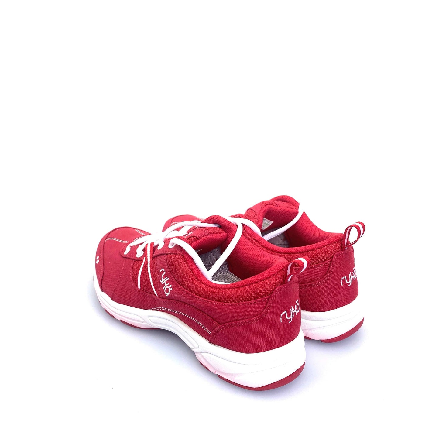 Rykä Crimson Red Tempo Walking Shoe, Size 6.5M Red/White Lace Up Shoes NEW