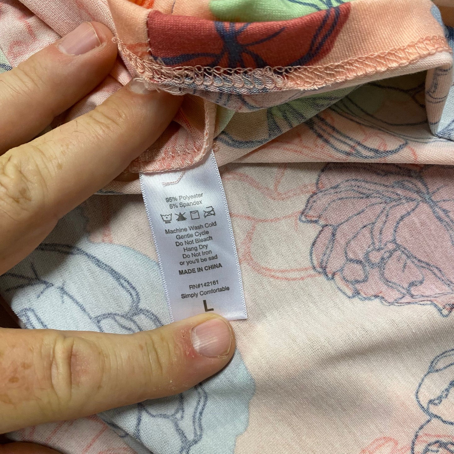 LuLaRoe Womens Maria Maxi Dress | L (14-16) | Peach/Pink Floral Print | Short Sleeve | NWT