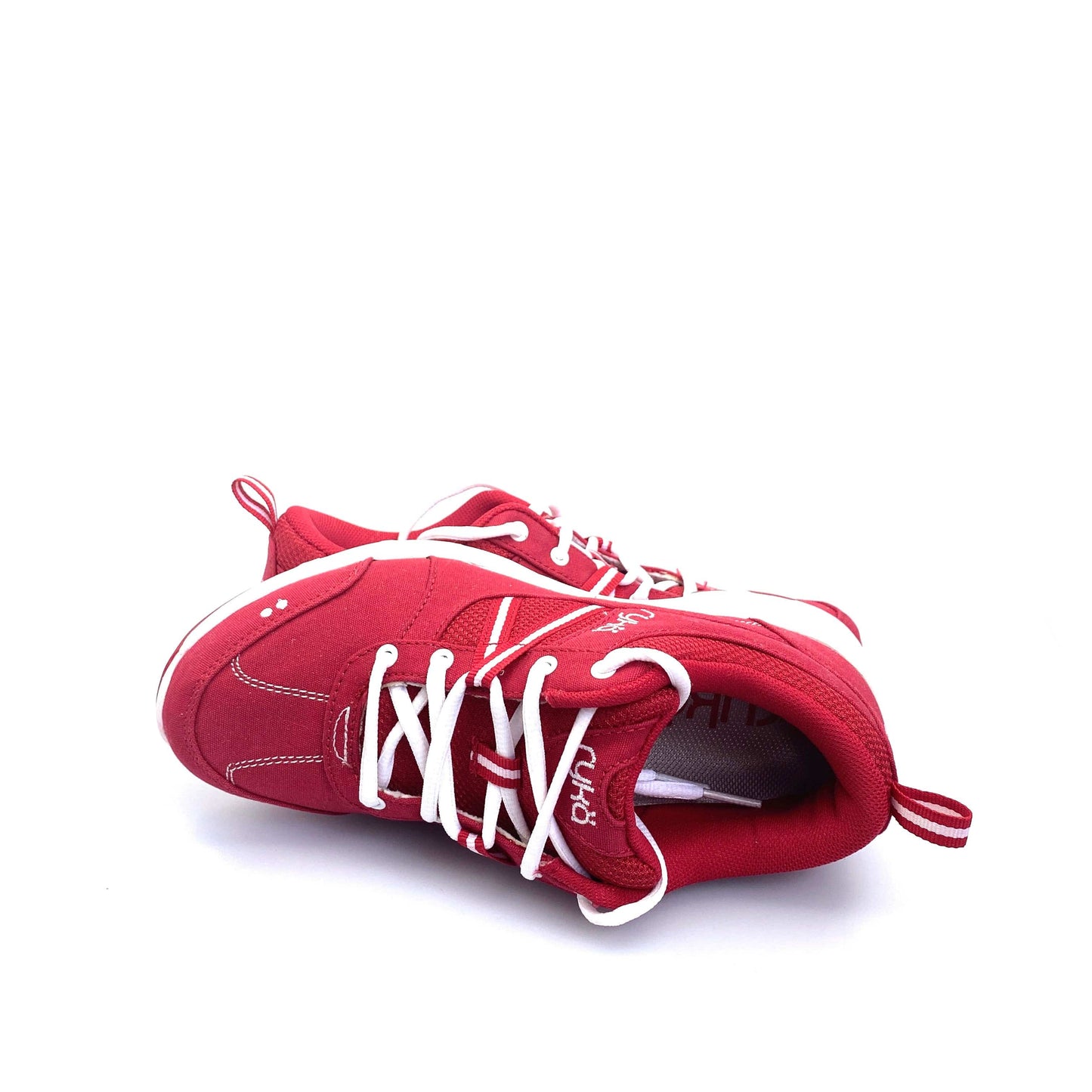 Rykä Crimson Red Tempo Walking Shoe, Size 6.5M Red/White Lace Up Shoes NEW