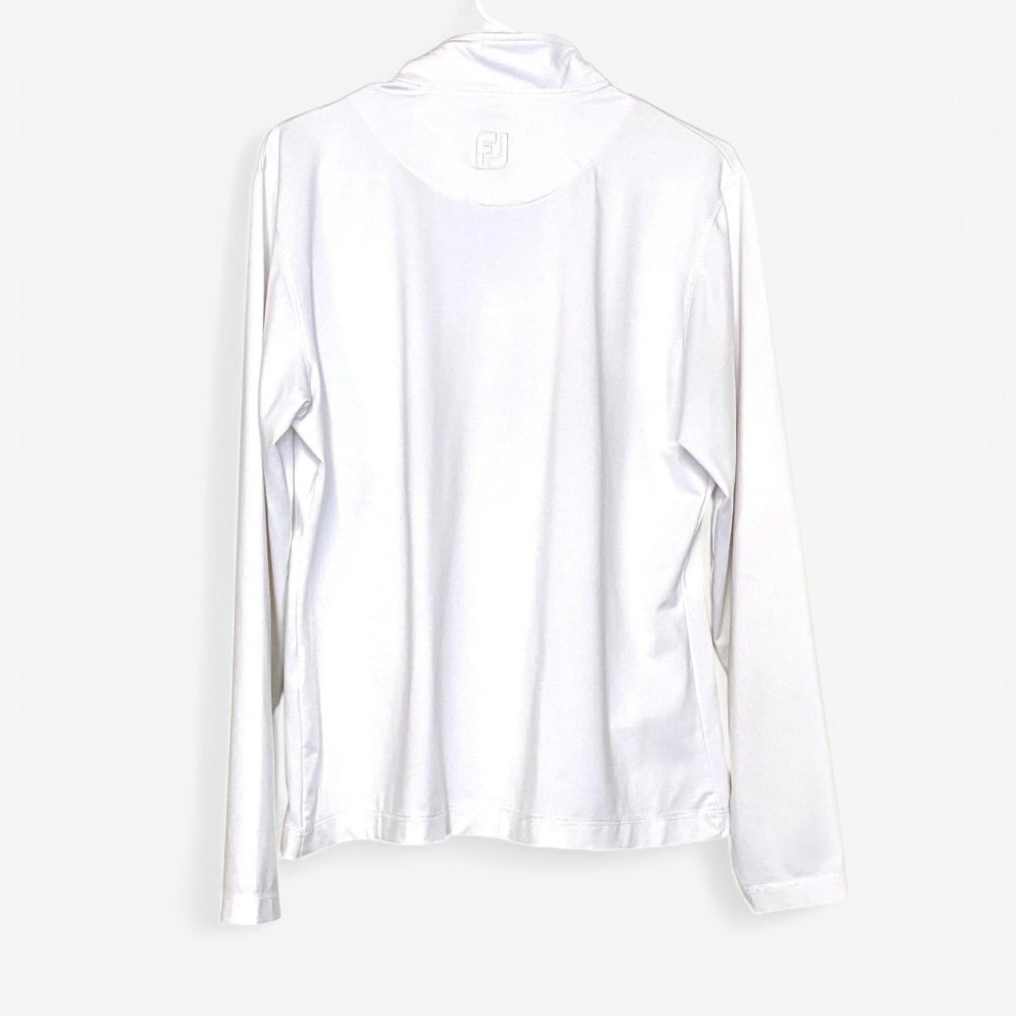 FootJoy Women's White Zip-Up Golf Pullover Jacket - Size L - Long Sleeve