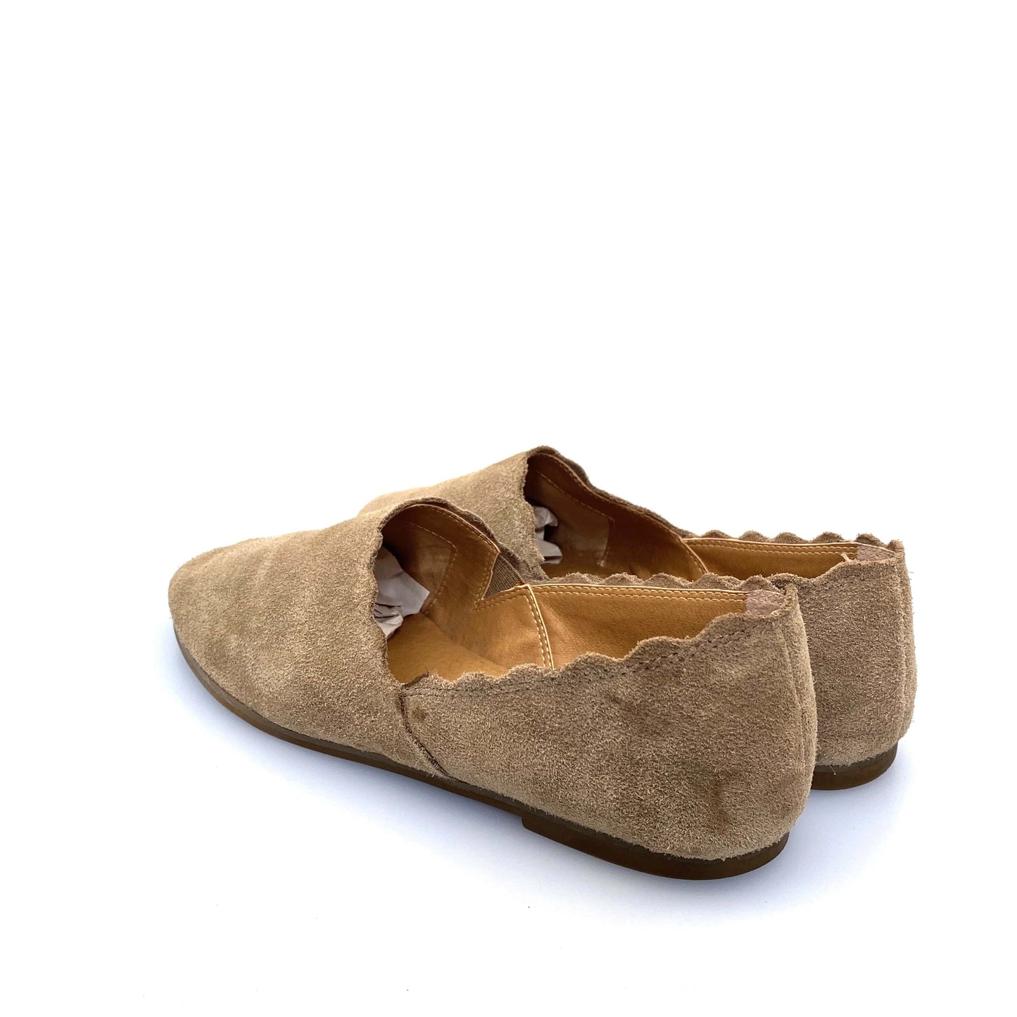 Lucky Brand | Womens Stonerock Cloeey Leather Flats Shoes | Color: Beige | Size: 8.5M