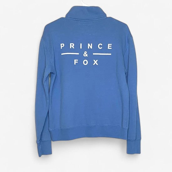 Prince & Fox Women's Blue ¼ Zip Sweatshirt - Size M - Long Sleeve with Pocket