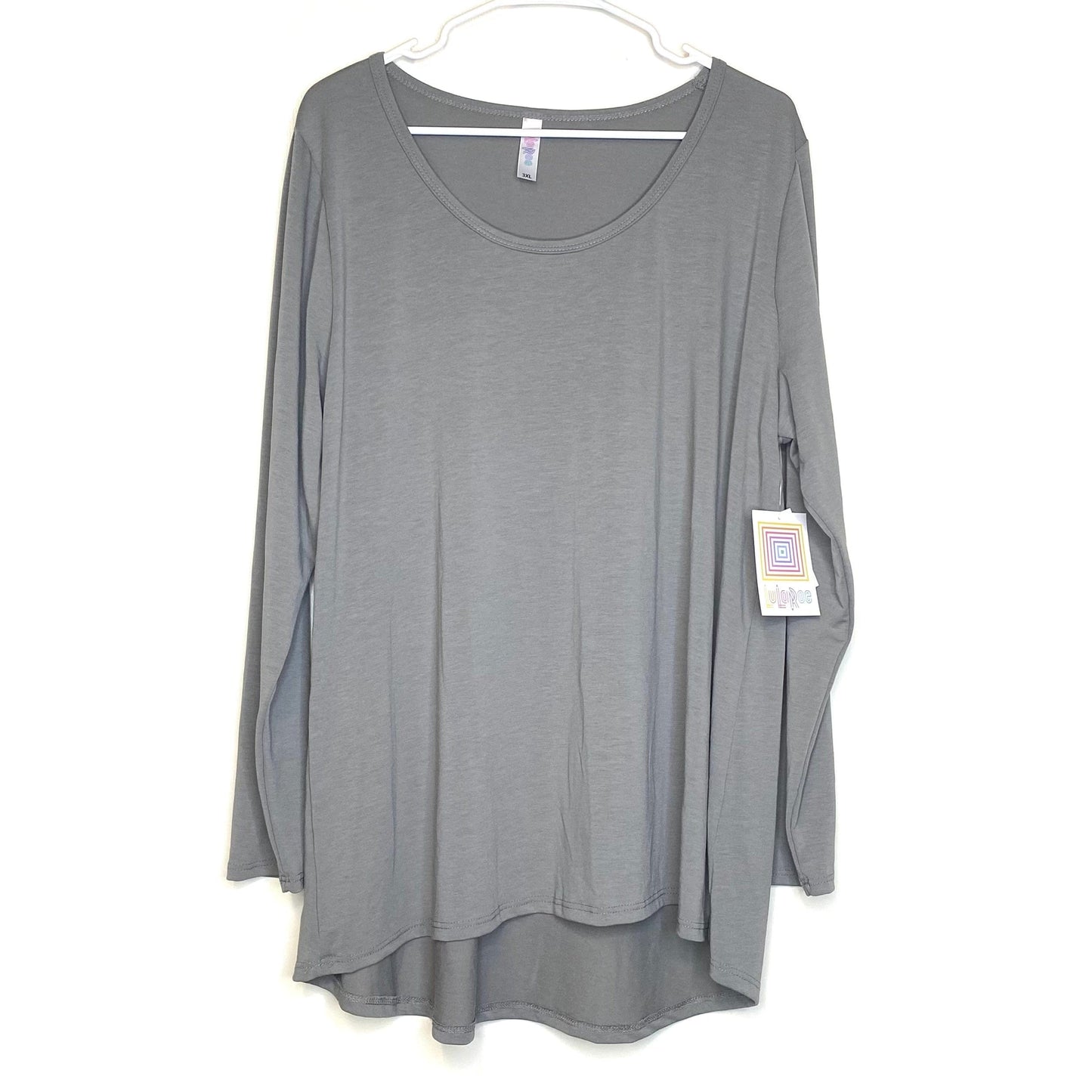 LuLaRoe | Solid Lynnae Top | Color: Cloud Gray | Size: 3XL | L/s | NWT