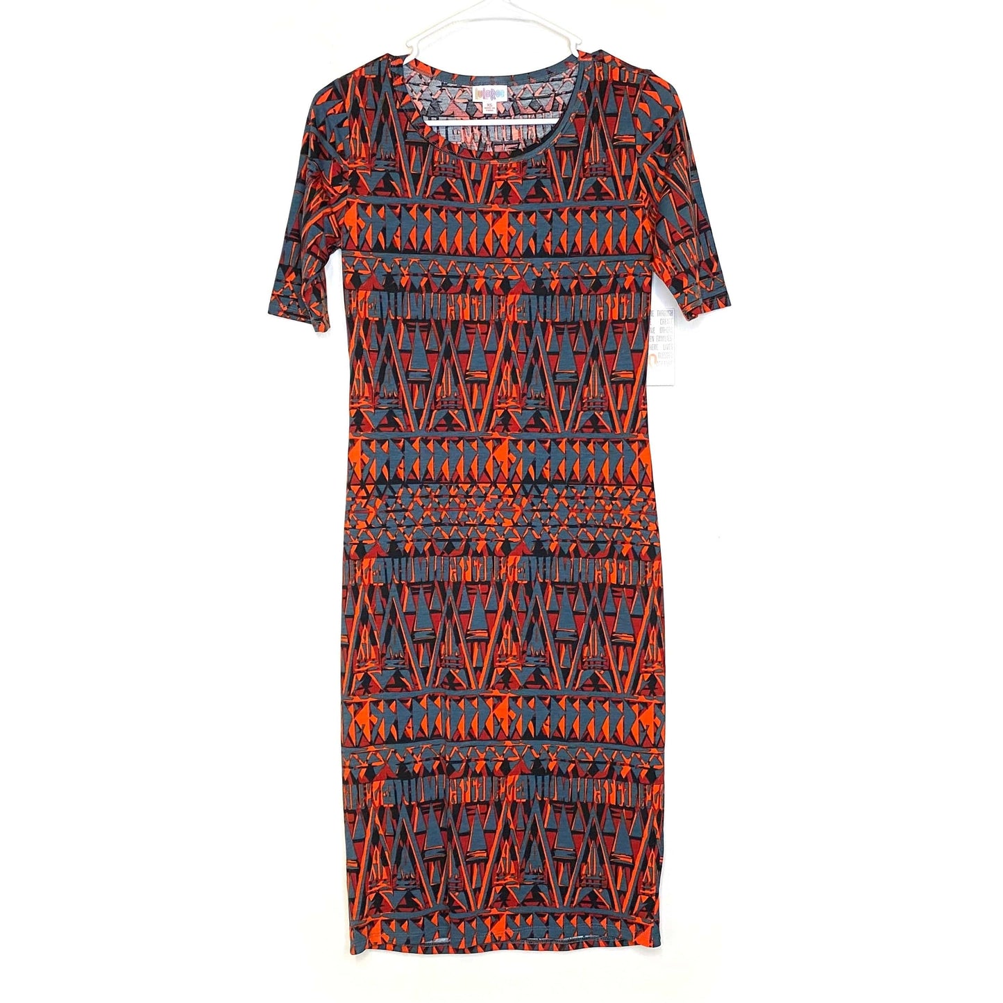 LuLaRoe Julia Bodycon Dress | XS (2-4) | Multicolor | Geometric | NWT