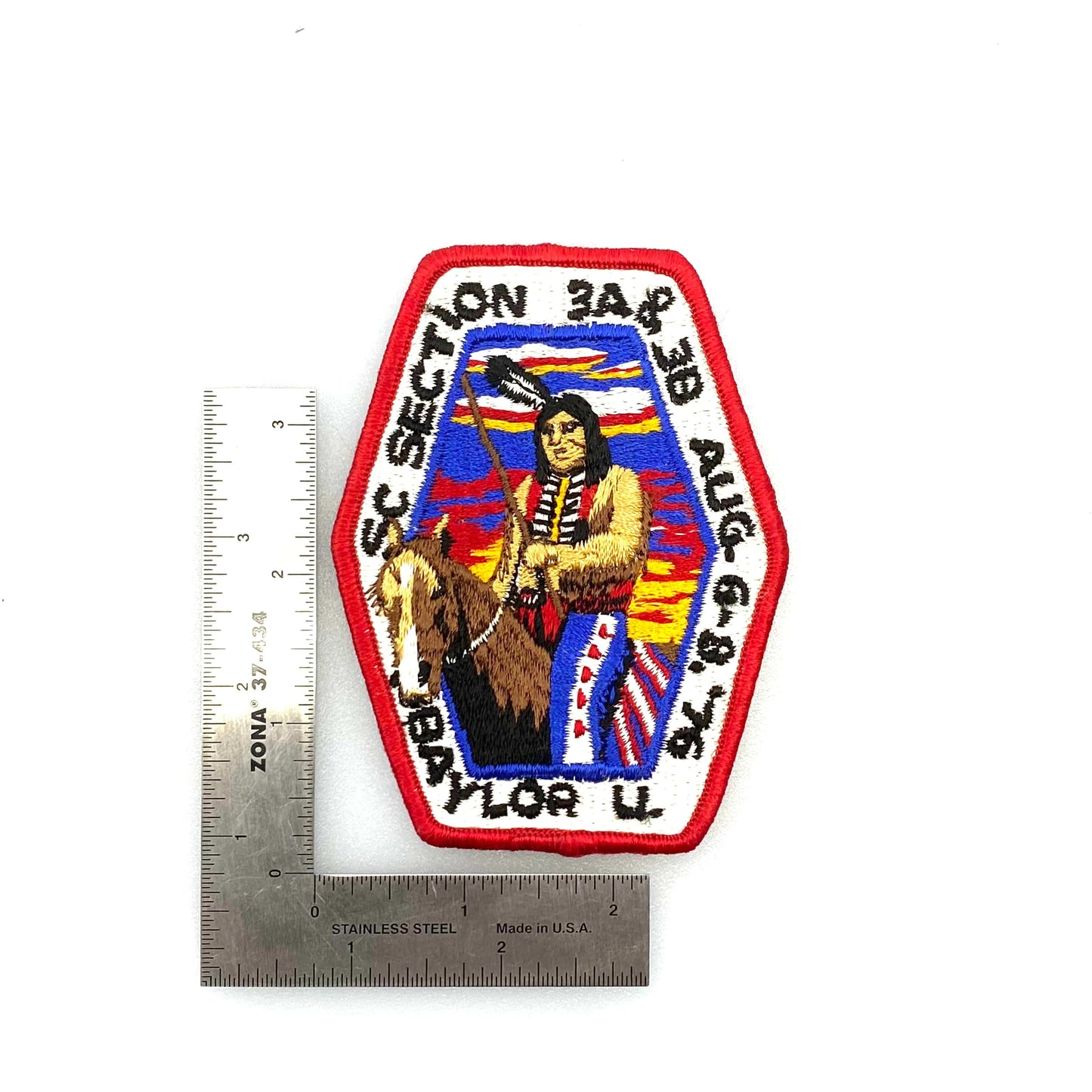 Vintage “Section 3A and 3B Conclave Aug 6-8 1976 Baylor University” Boy Scouts of America Badge Patch NEW