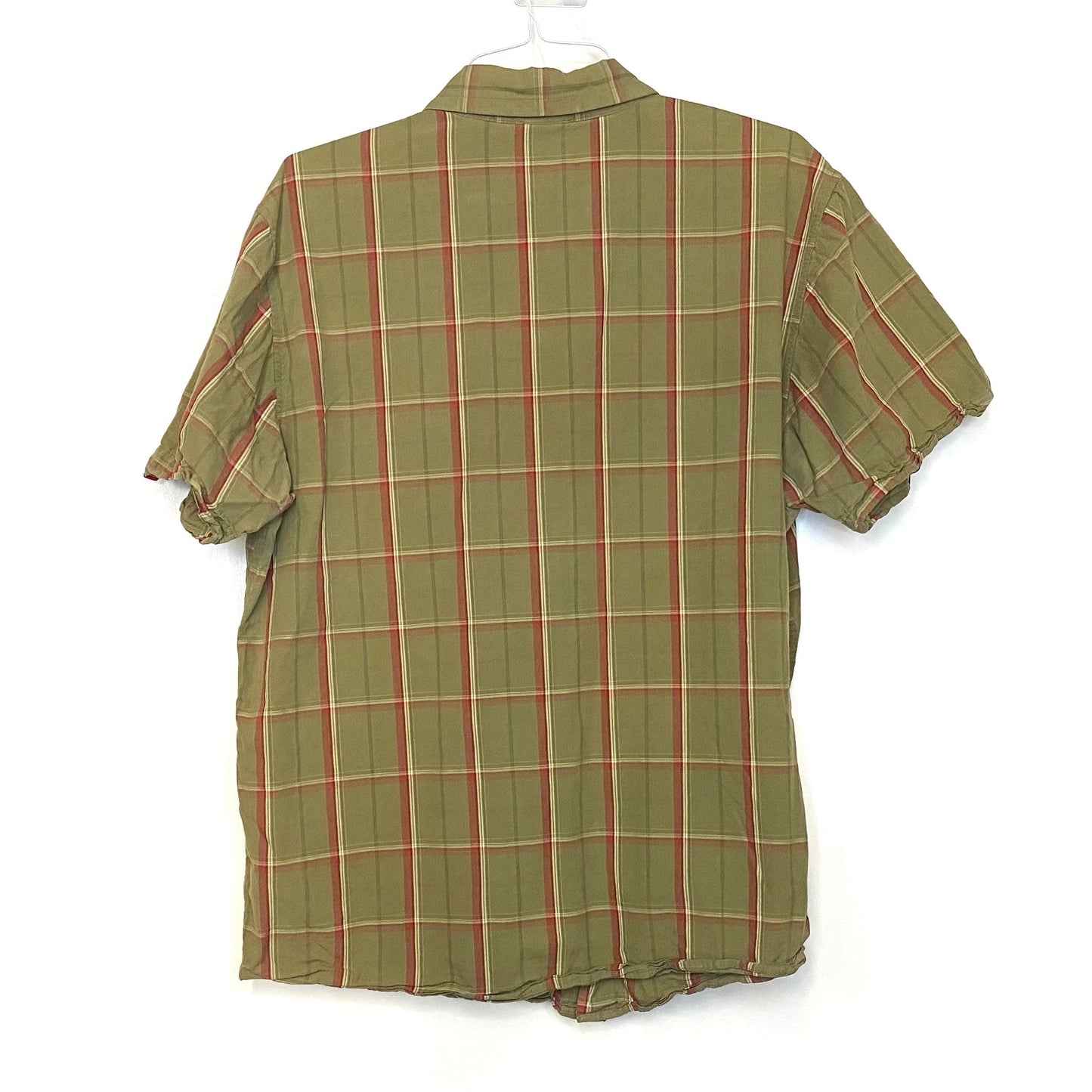 The North Face Mens Size XL Green Plaid Casual Button-Up Shirt S/s Pre-Owned