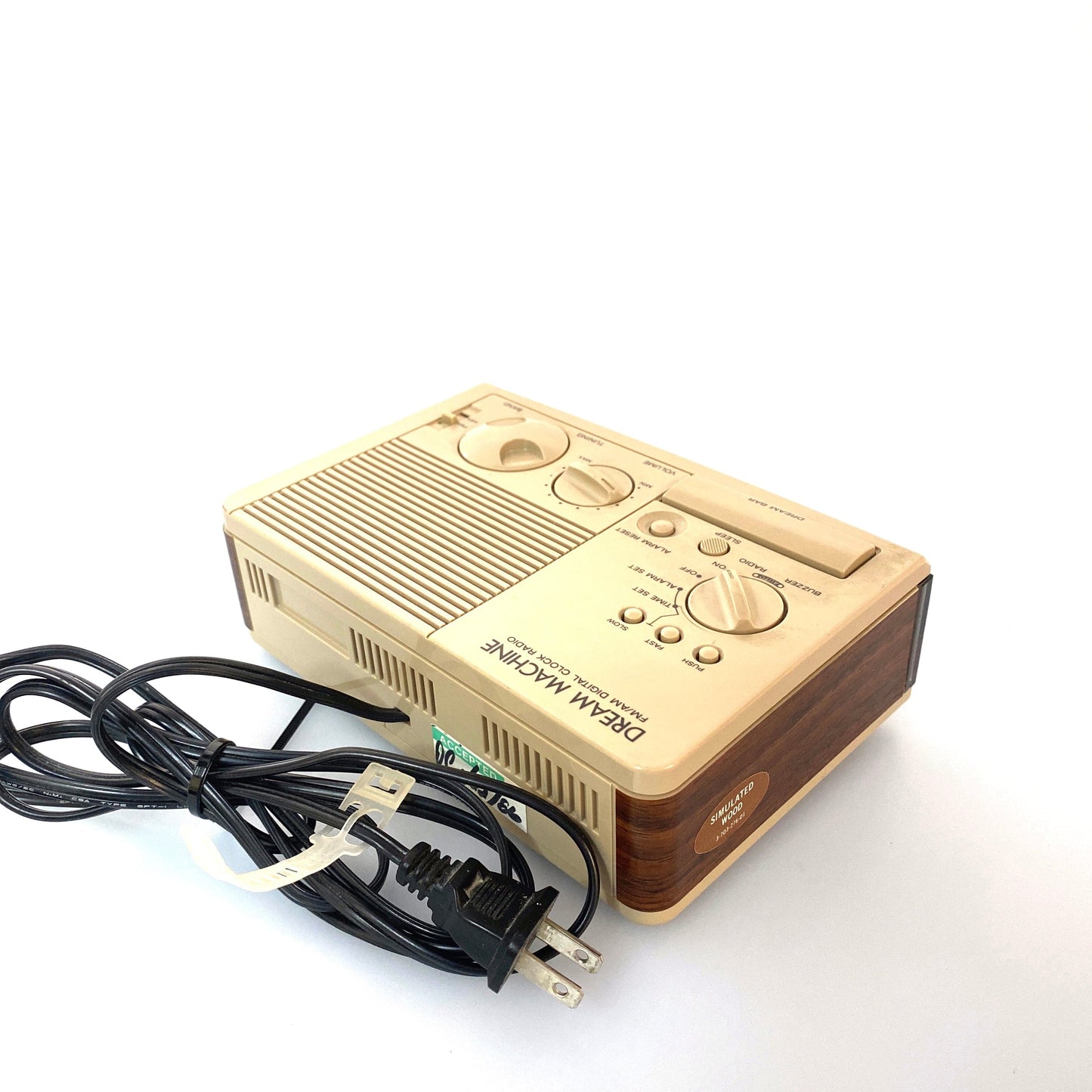 Vintage Sony Dream Machine ICF-C3W Wood Digital Alarm Clock AM FM Radio