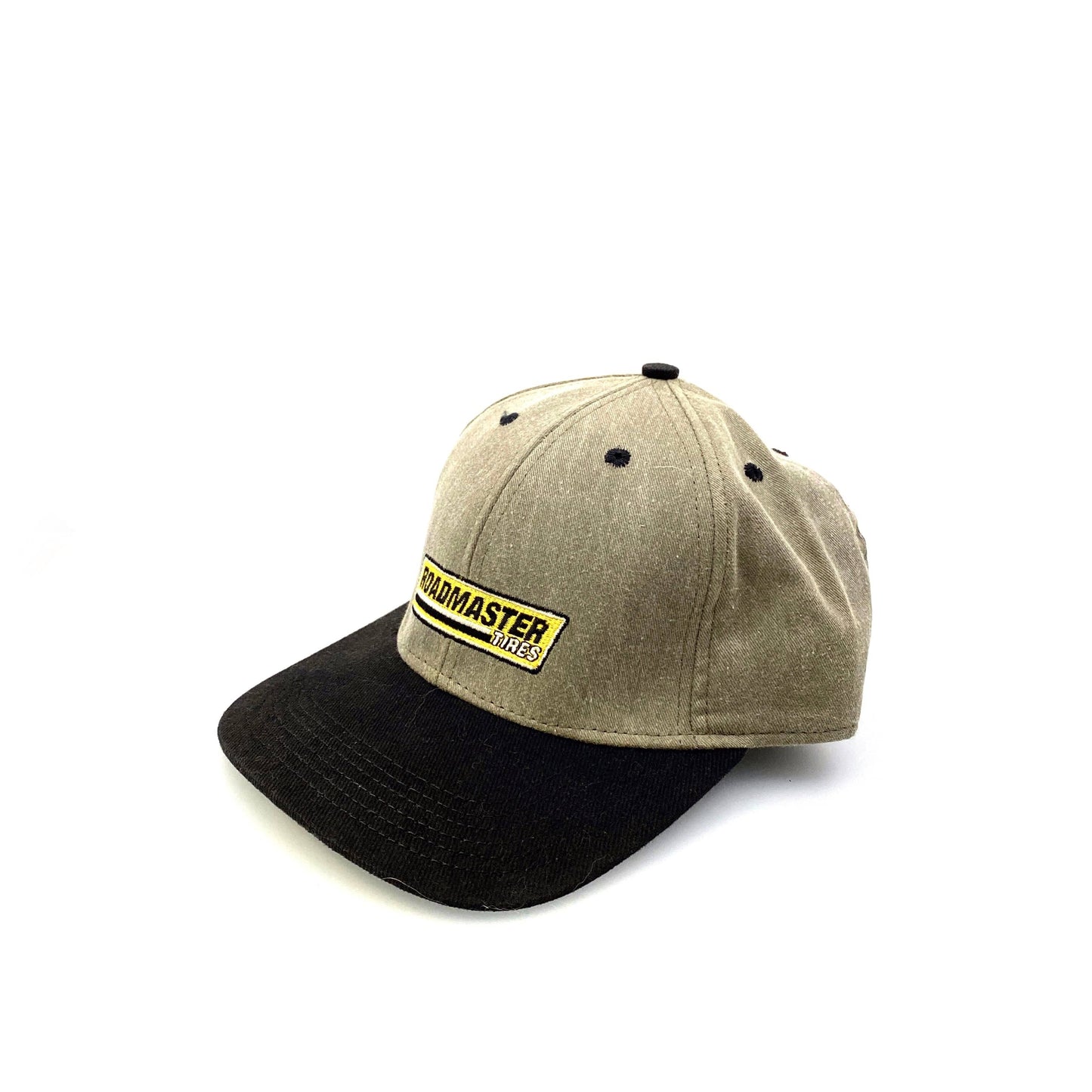 Roadmaster Tires Mens Beige/Black Baseball Hat Cap Adjustable Clasp NEW