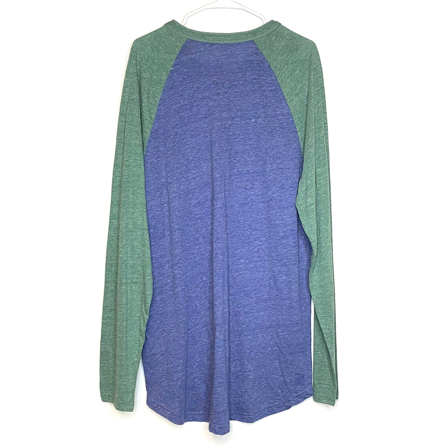 LuLaRoe | Colorblock Henley Top | Color: Heather Green/Blue Mark | Size: 2XL | Unisex | L/s | NWT