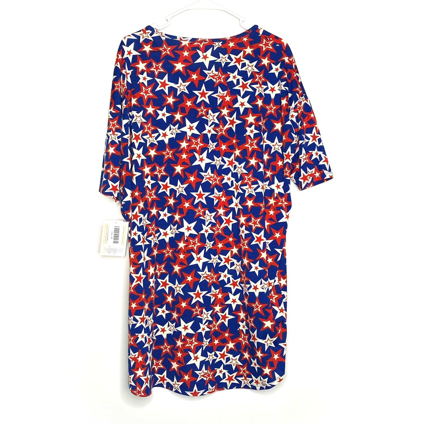 LuLaRoe | Stars Irma S/s Tunic Top | Color: Red/White/Blue | Size: M | NWT