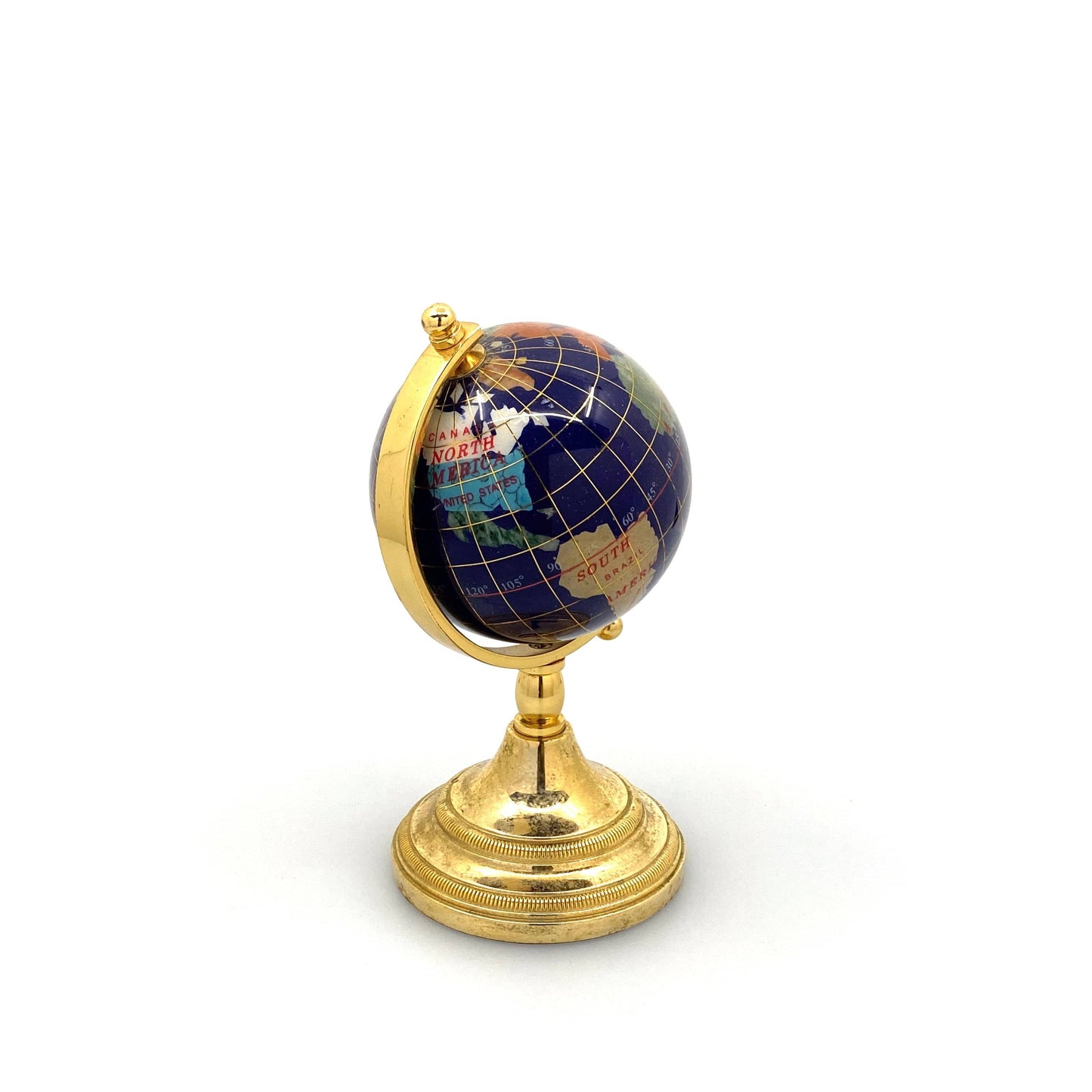 Terrestrial Earth Spinning Desk Globe - Paperweight - 6” Pre-Owned