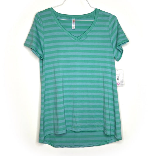 LuLaRoe Womens S Green/Green Christy T Stripes T-Shirt S/s NWT
