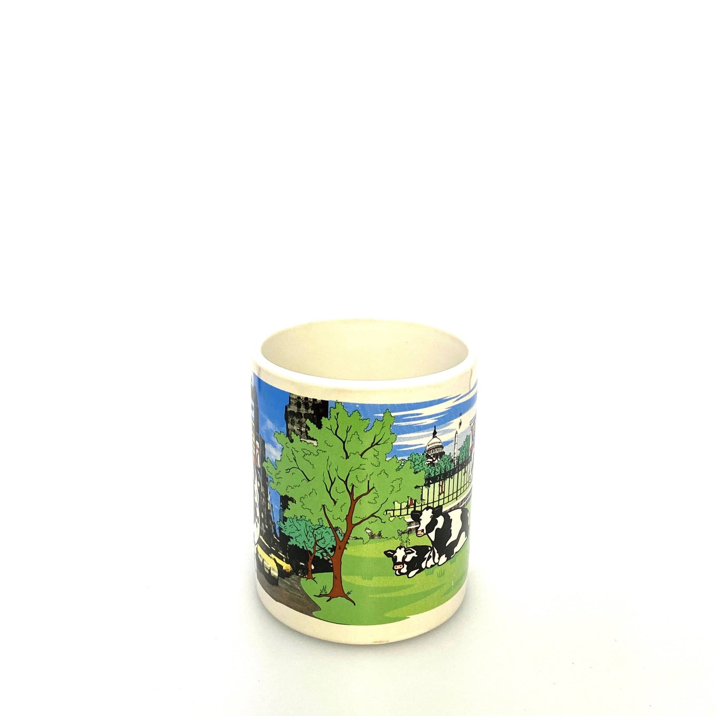 Road Trip Cows Travelin’ East White Ceramic Coffee Cup 12 Fl Oz