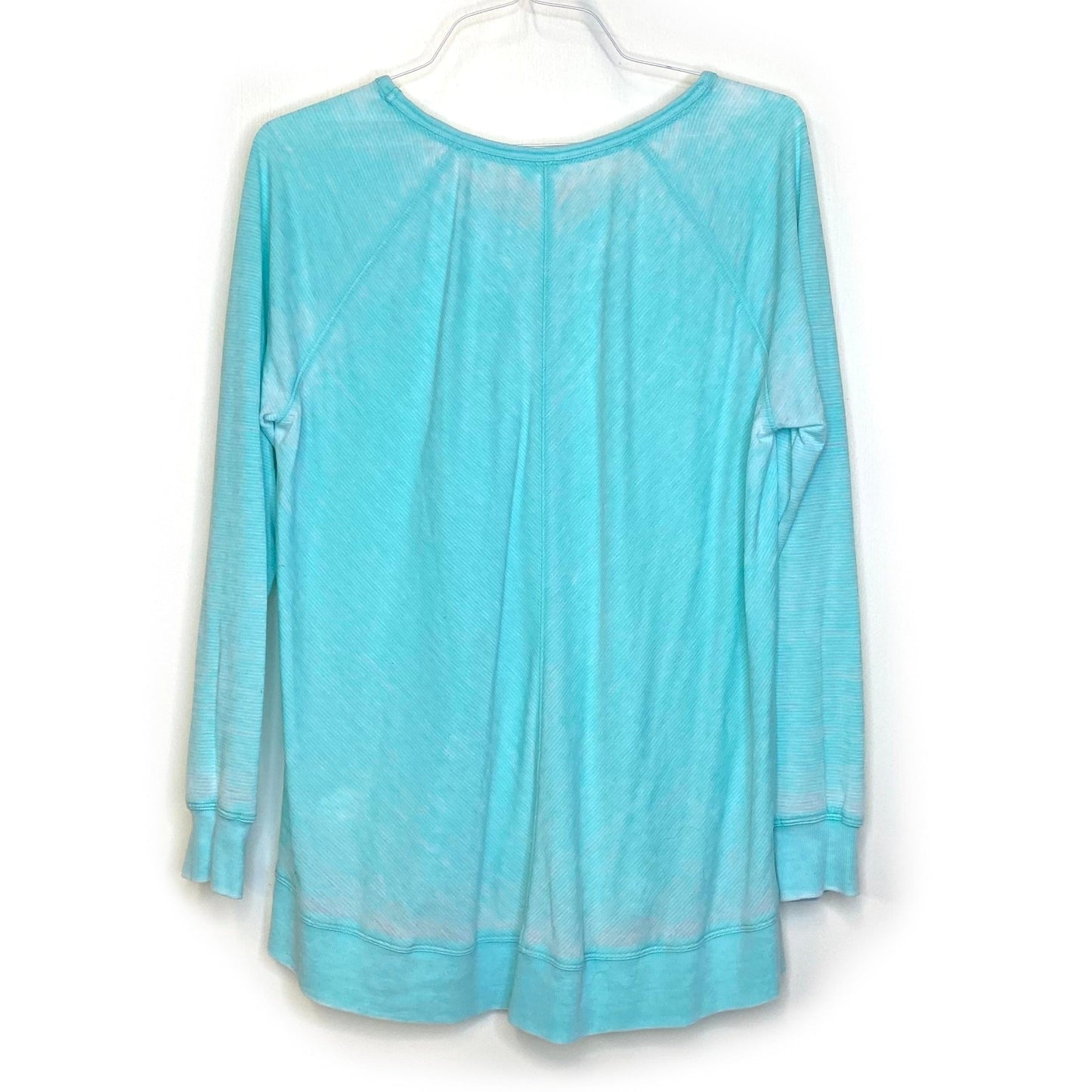 Green Tea Womens Size XL Green Blue Lightweight Sweatshirt Shirt L/s Pre-Owned