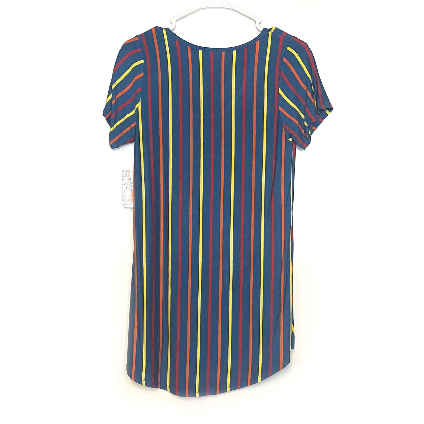 LuLaRoe Womens XS Blue/Multicolor Classic T Striped T-Shirt S/s NWT
