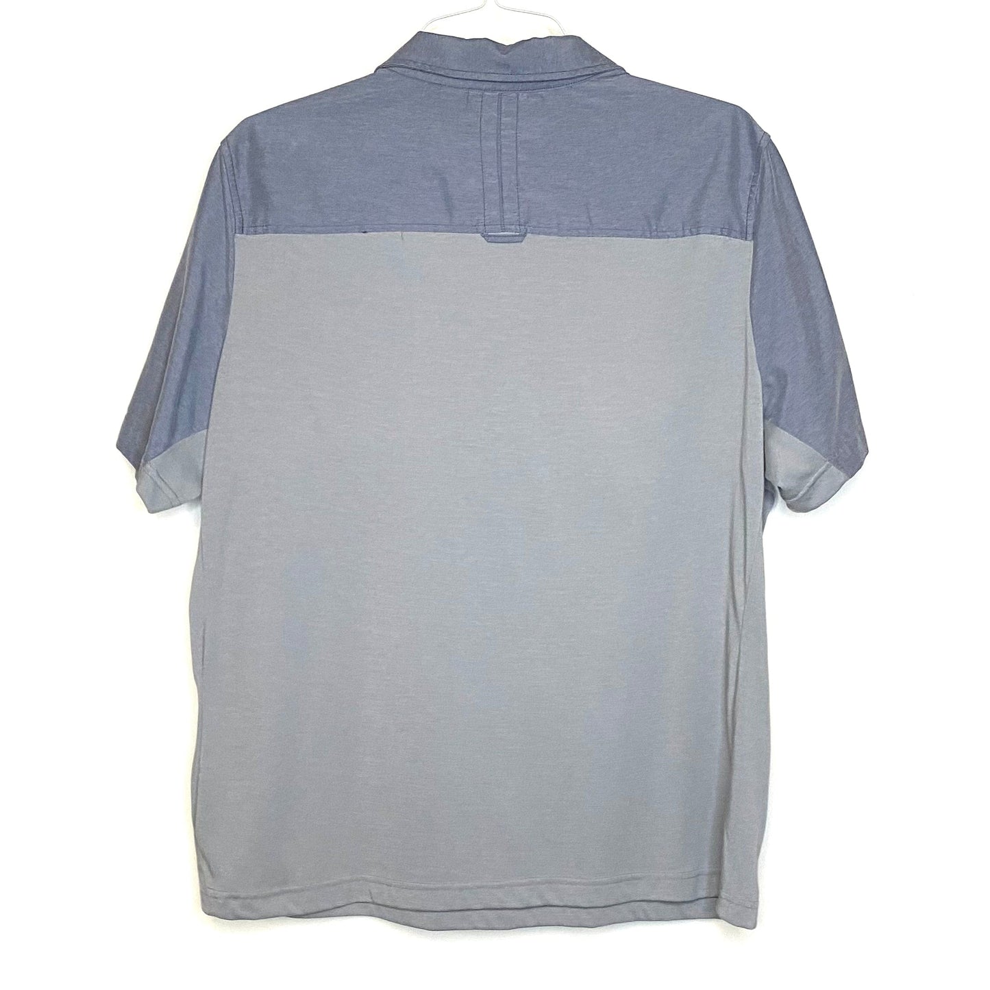 Men's Polo Shirt - Size XL - Gray Colorblock - Short Sleeve