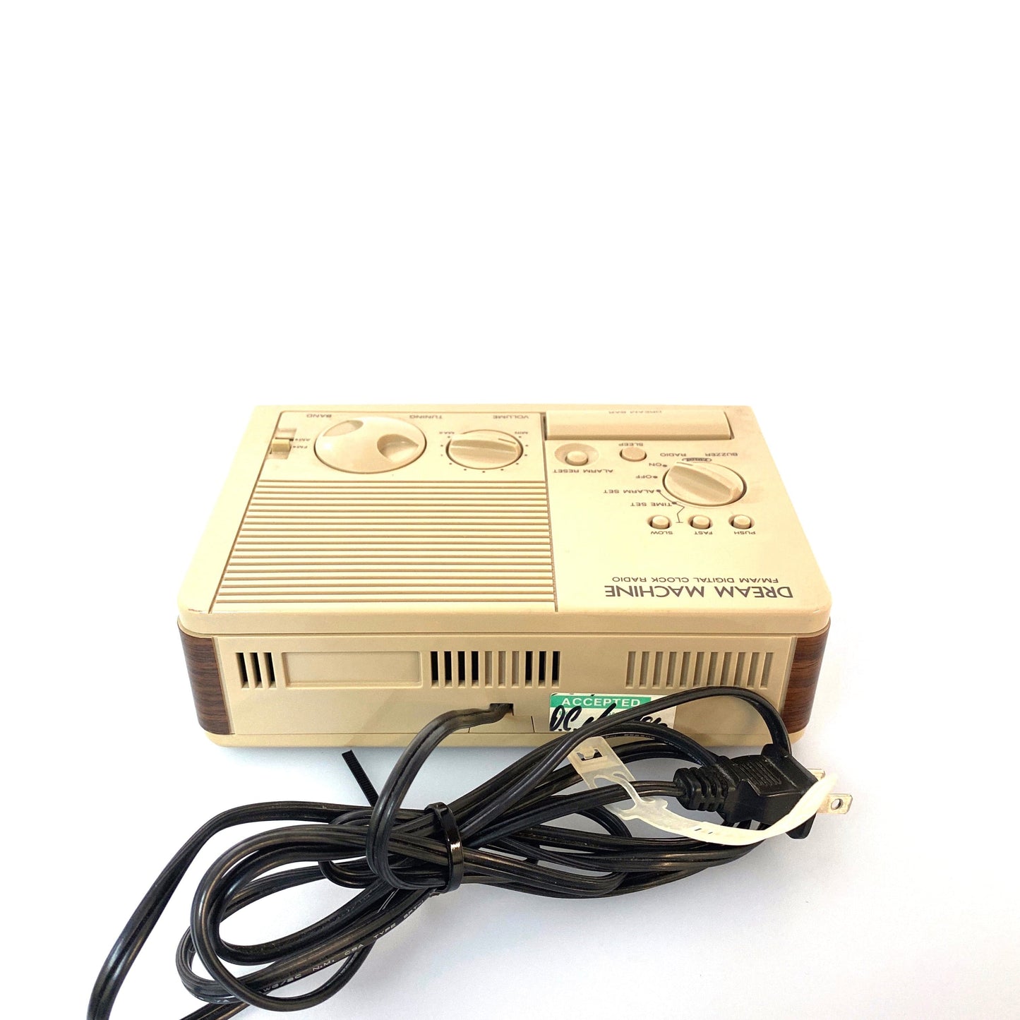 Vintage Sony Dream Machine ICF-C3W Wood Digital Alarm Clock AM FM Radio