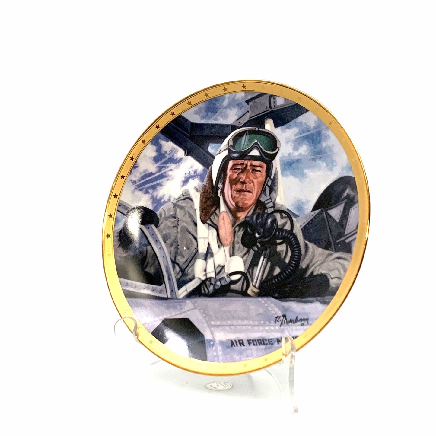 John Wayne | Tribute To Jet Pilots | Franklin Mint Collectors Plates Series | 8 in.