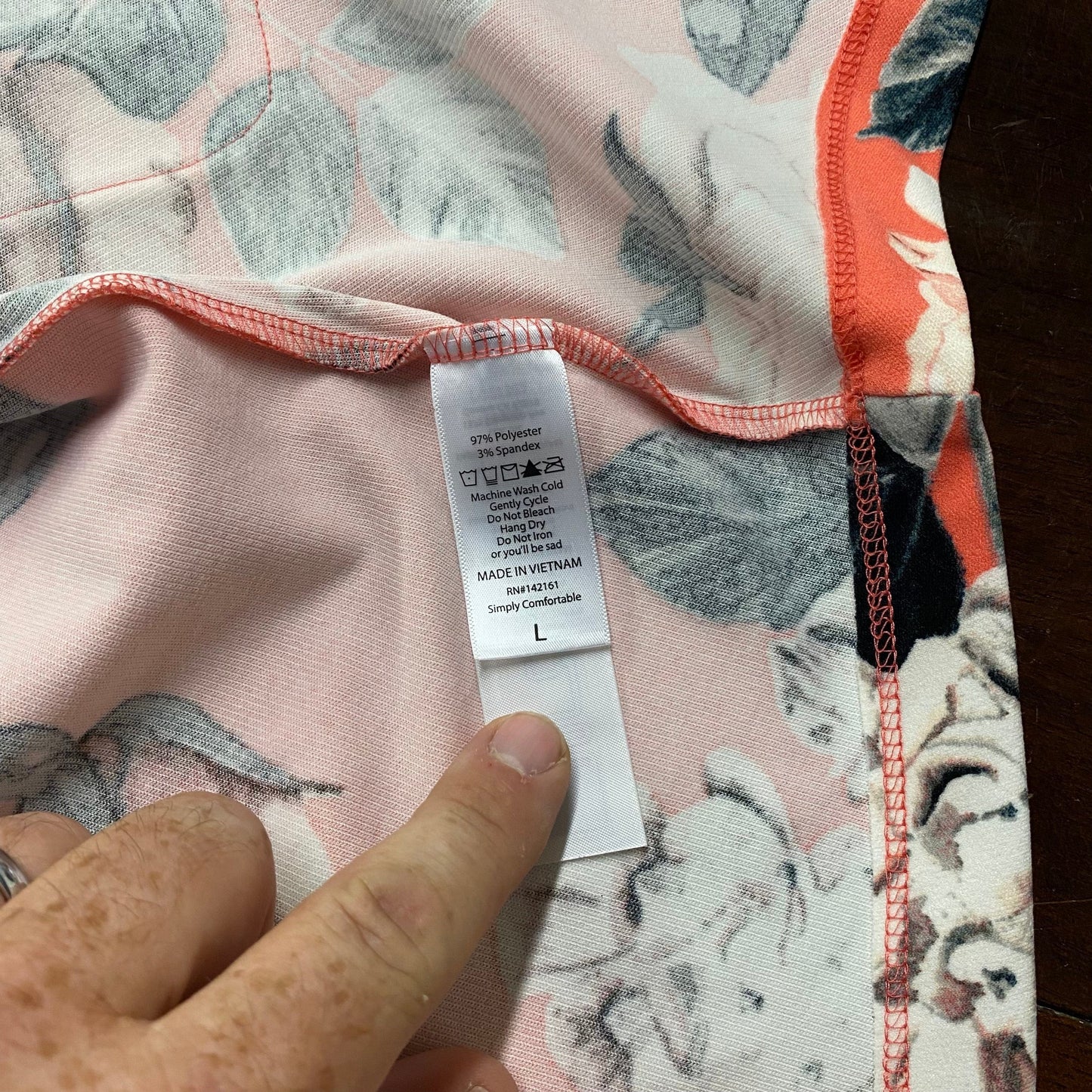 LulaRoe Womens Gwen Blazer Size L Coral Pink Floral L/s - NWT