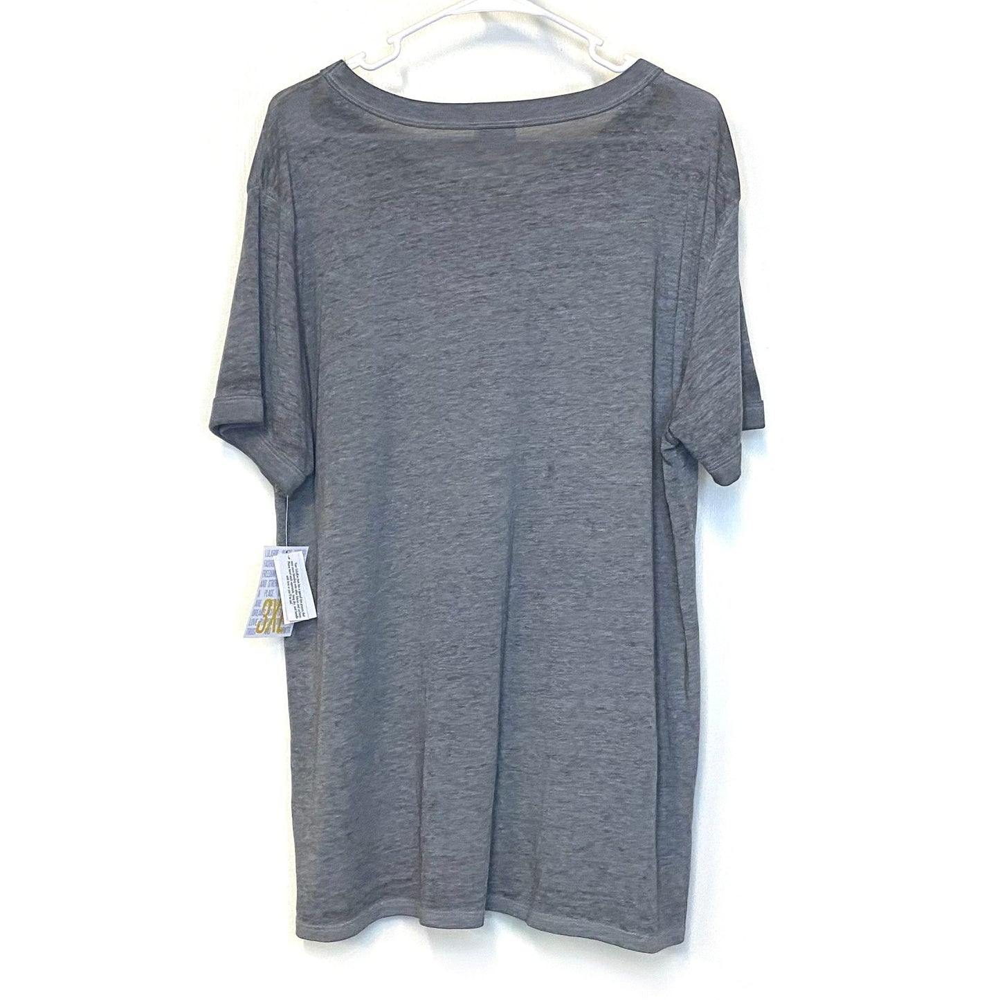LuLaRoe | Vintage T Distressed Top | Color: Gray | Size: 3XL | Unisex | S/s | NWT